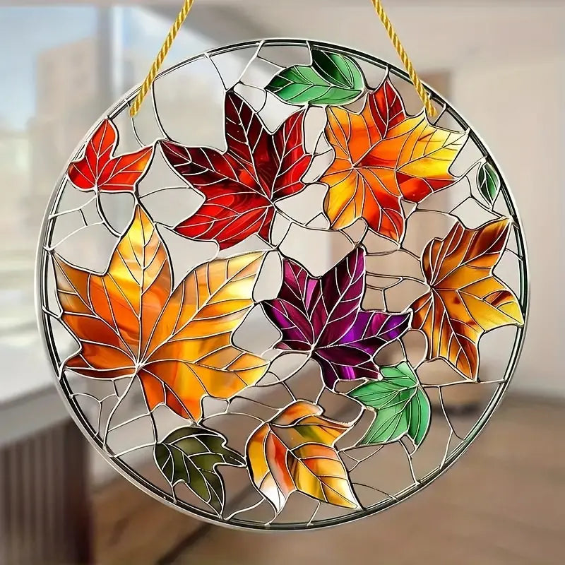 Maple Leaf Stained Glass Suncatcher offers