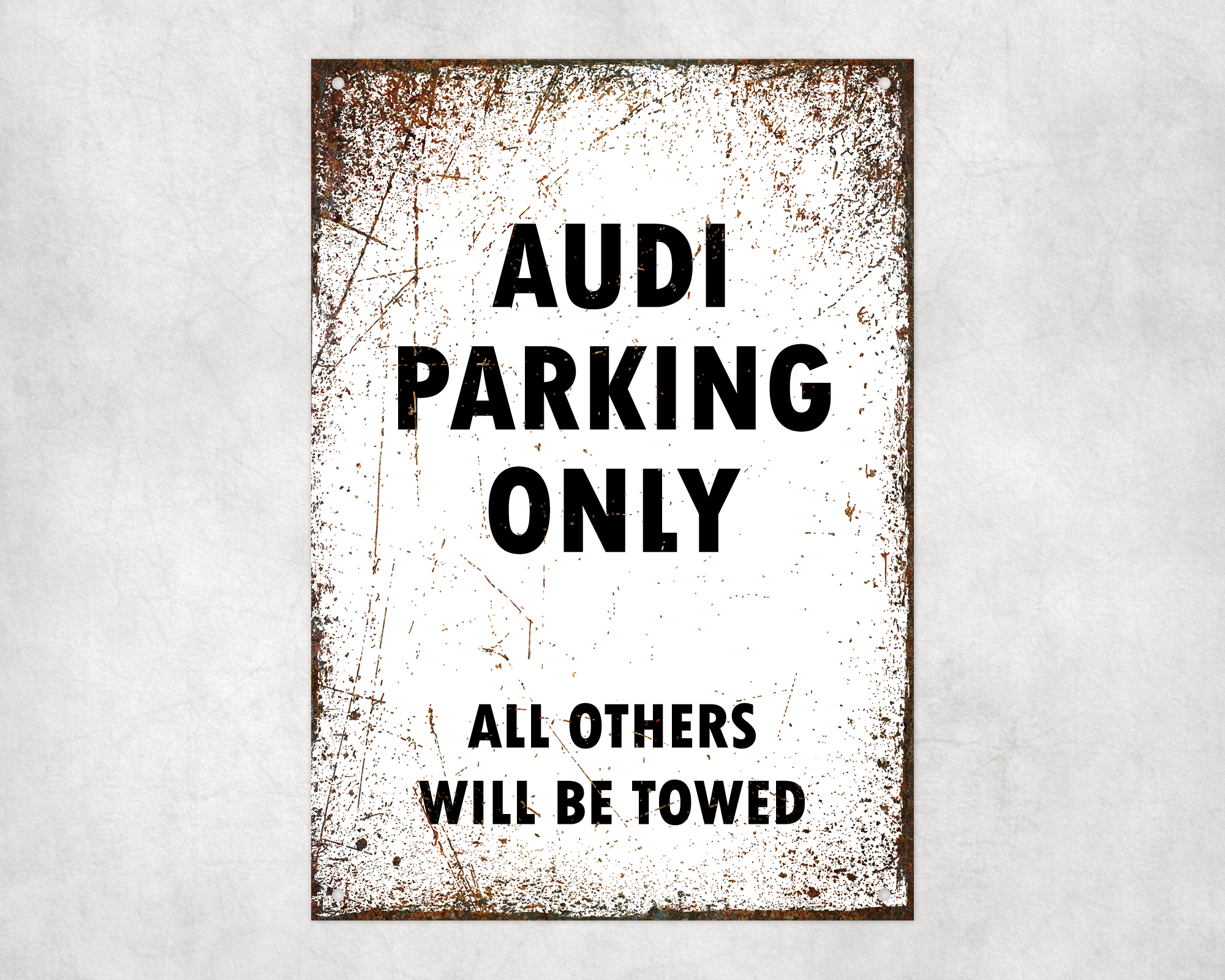 Audi Parking Metal Sign