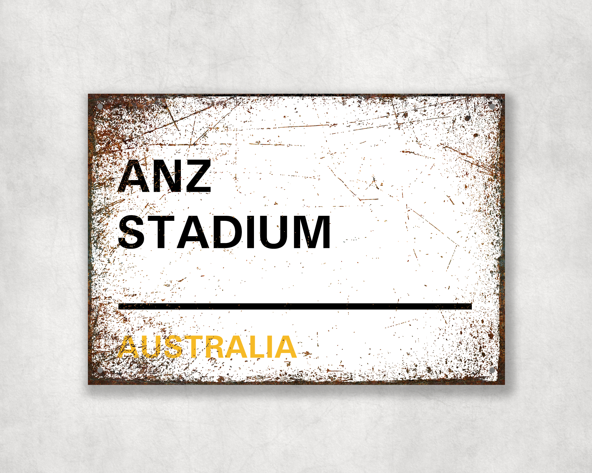 Australia Rugby Metal Street Sign