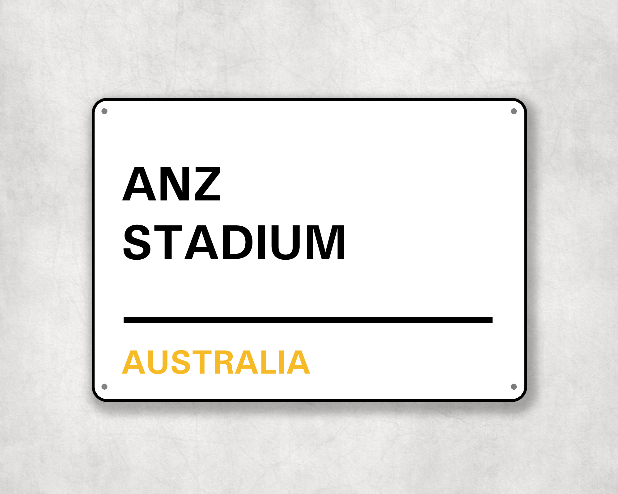 Australia Rugby Metal Street Sign