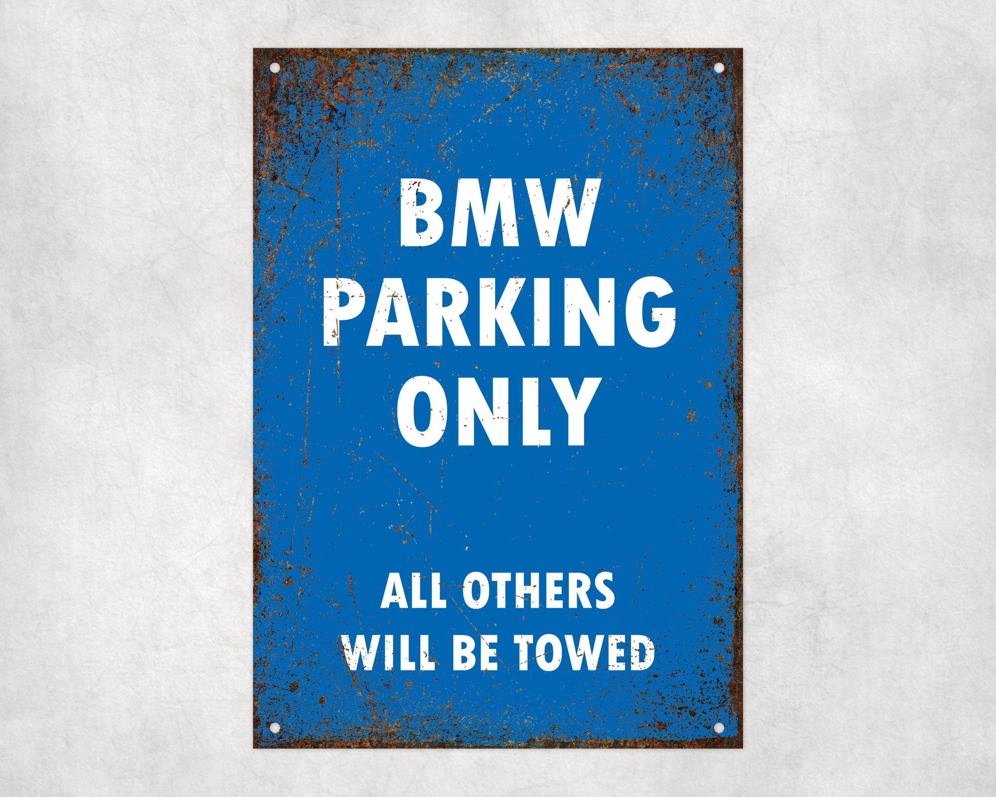 BMW Parking Metal Sign