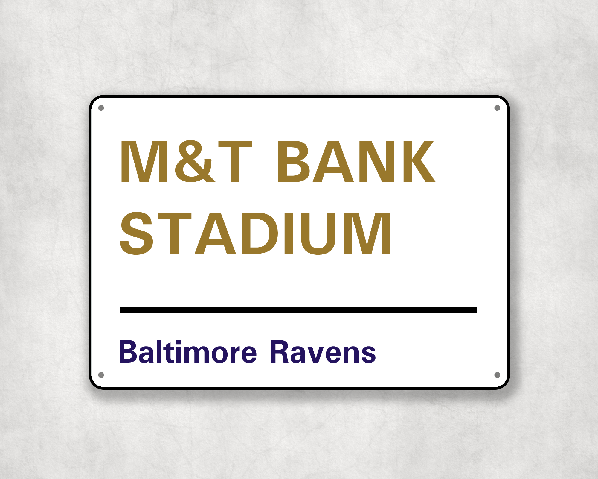 Baltimore Ravens American Football Metal Street Sign