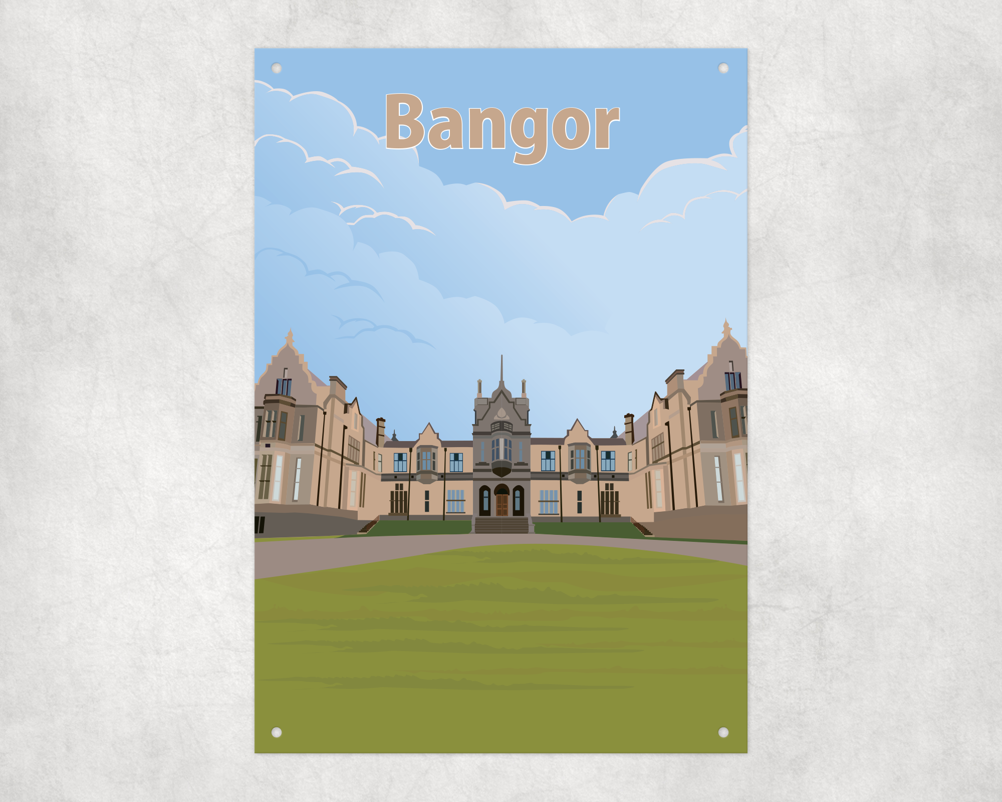 Bangor University Metal Sign