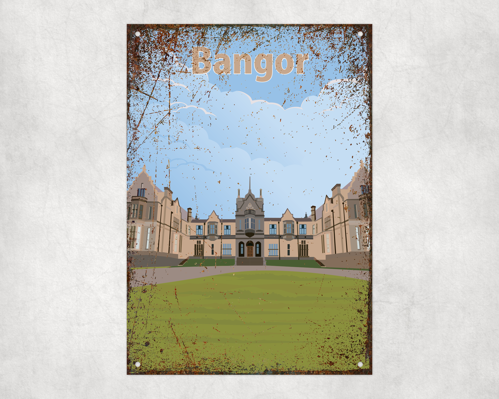 Bangor University Metal Sign