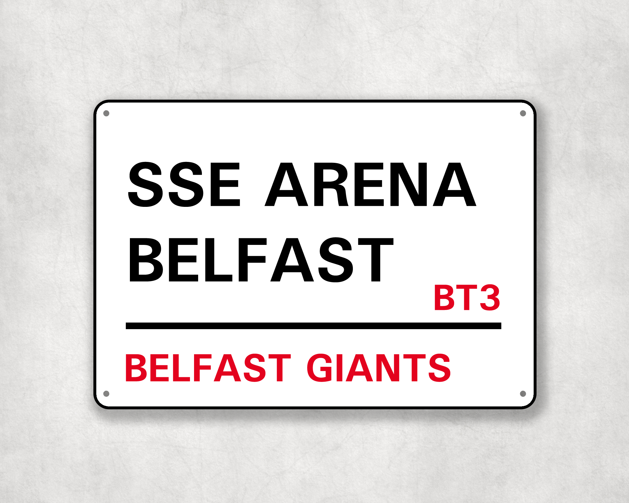 Belfast Giants Ice Hockey Metal Street Sign