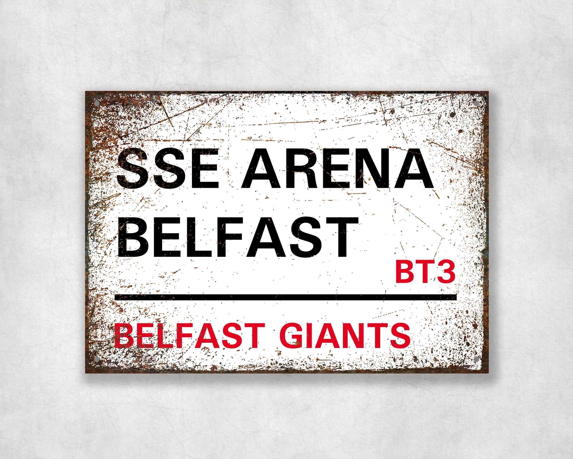 Belfast Giants Ice Hockey Metal Street Sign