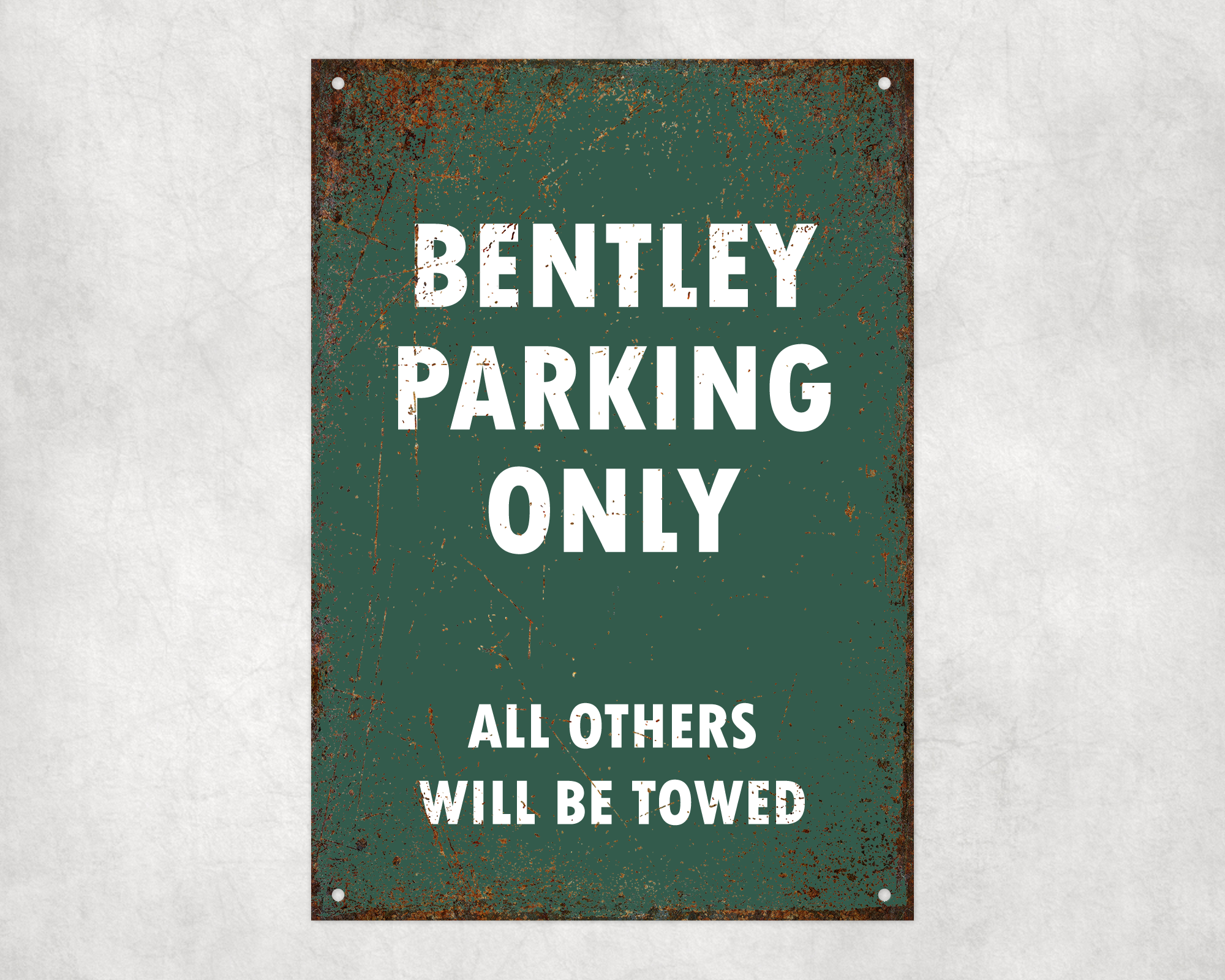 Bentley Parking Metal Sign