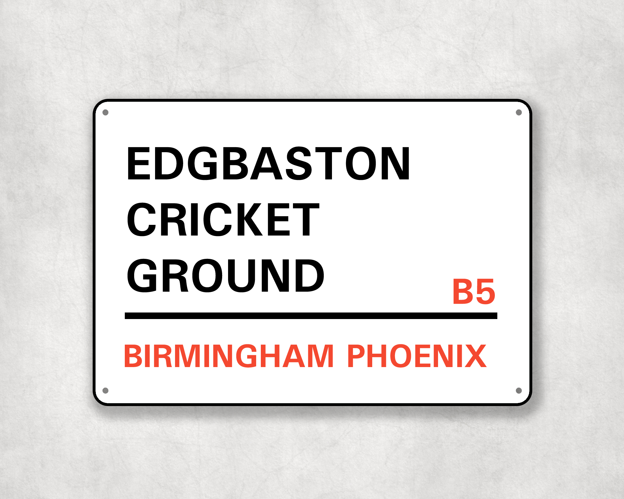 Birmingham Phoenix Cricket Team Metal Street Sign