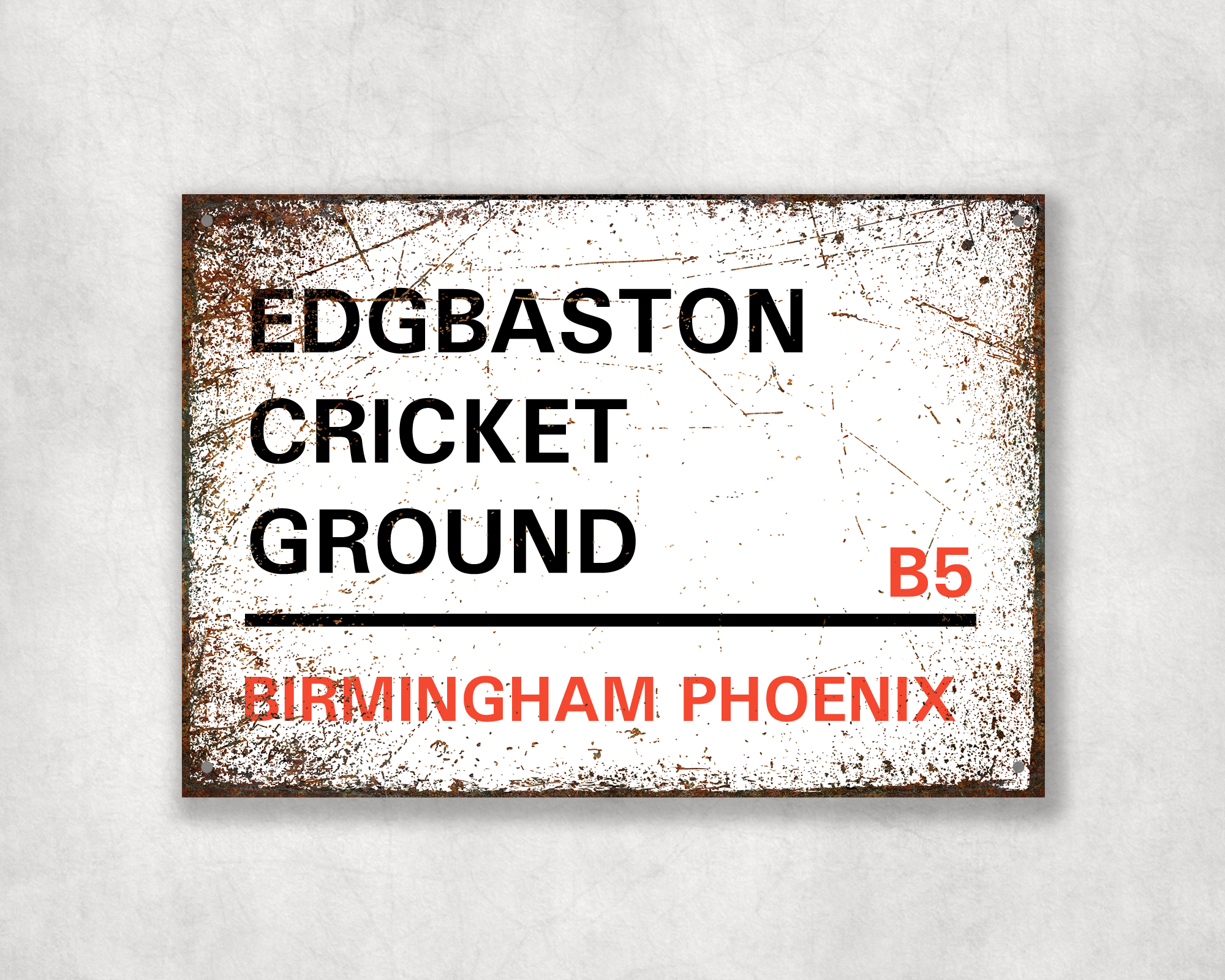 Birmingham Phoenix Cricket Team Metal Street Sign