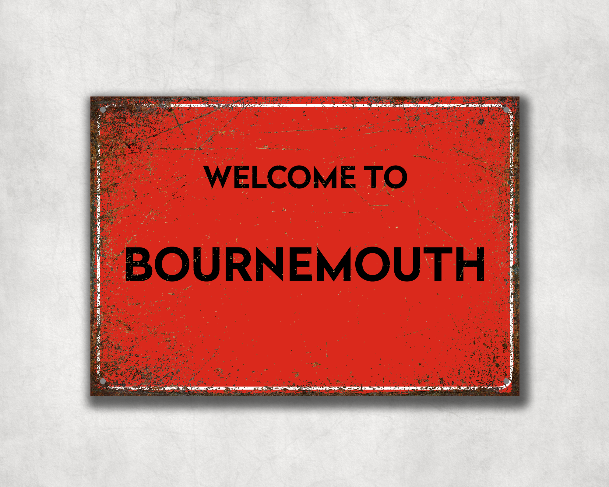 Welcome to Bournemouth Metal Sign