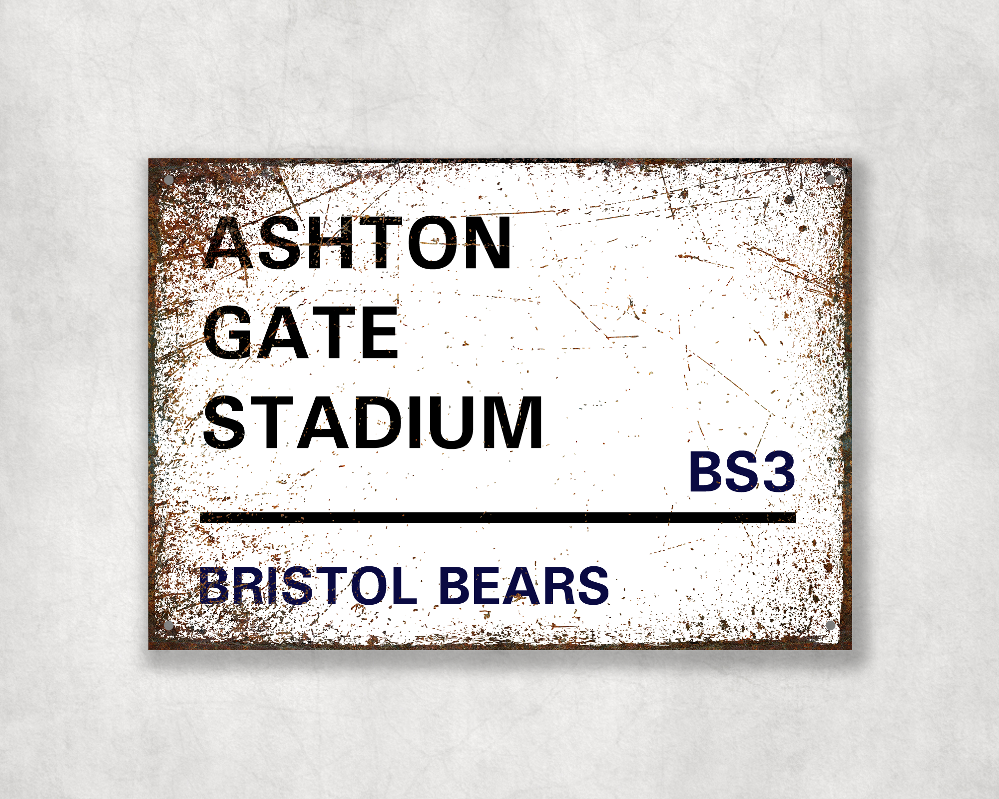 Bristol Bears Rugby Metal Street Sign