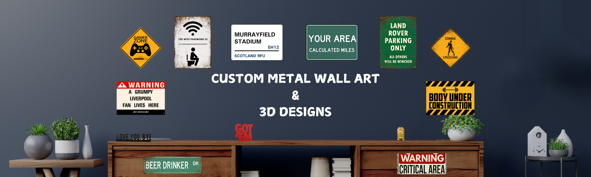 Custom Metal Wall Art & 3D Designs