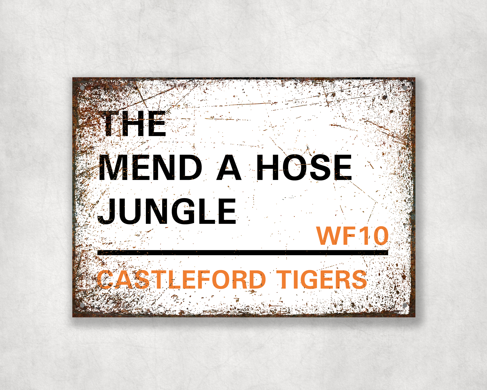 Castleford Tigers Rugby Metal Street Sign