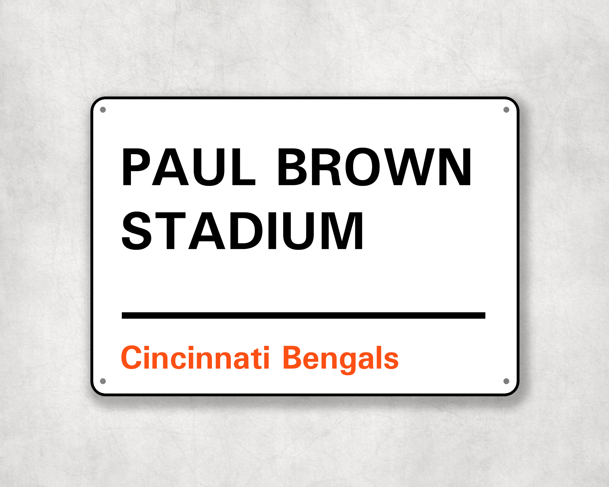 Cincinnati Bengals American Football Metal Street Sign