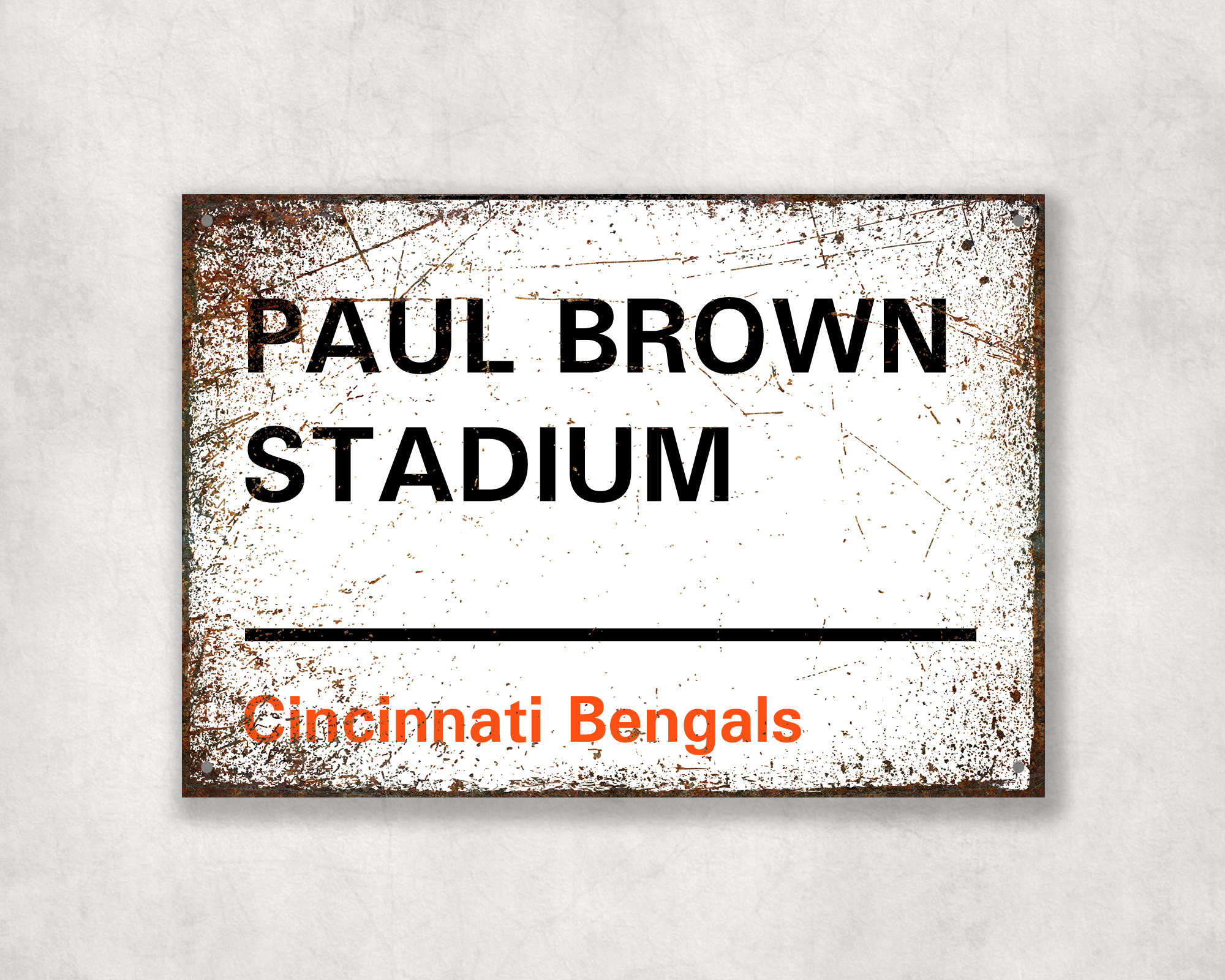 Cincinnati Bengals American Football Metal Street Sign