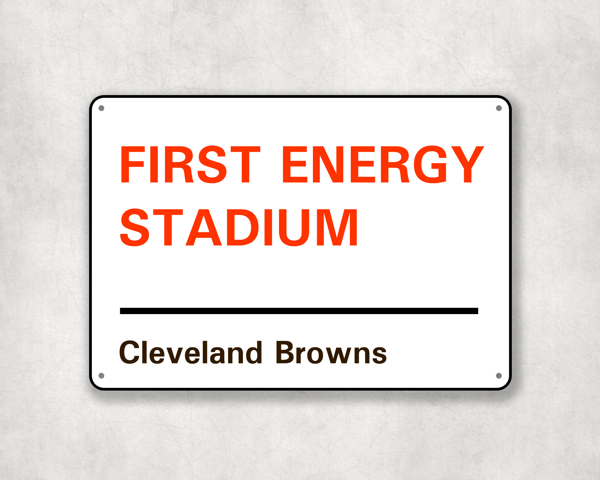 Cleveland Browns American Football Metal Street Sign