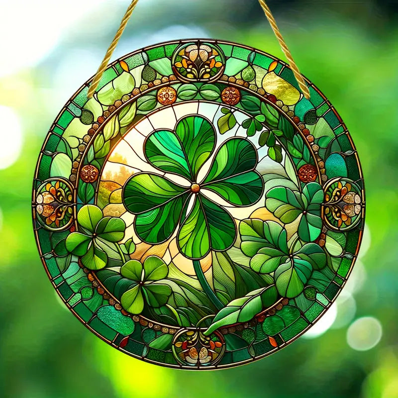 Lucky Clover Suncatcher Acrylic Hanging Ornament