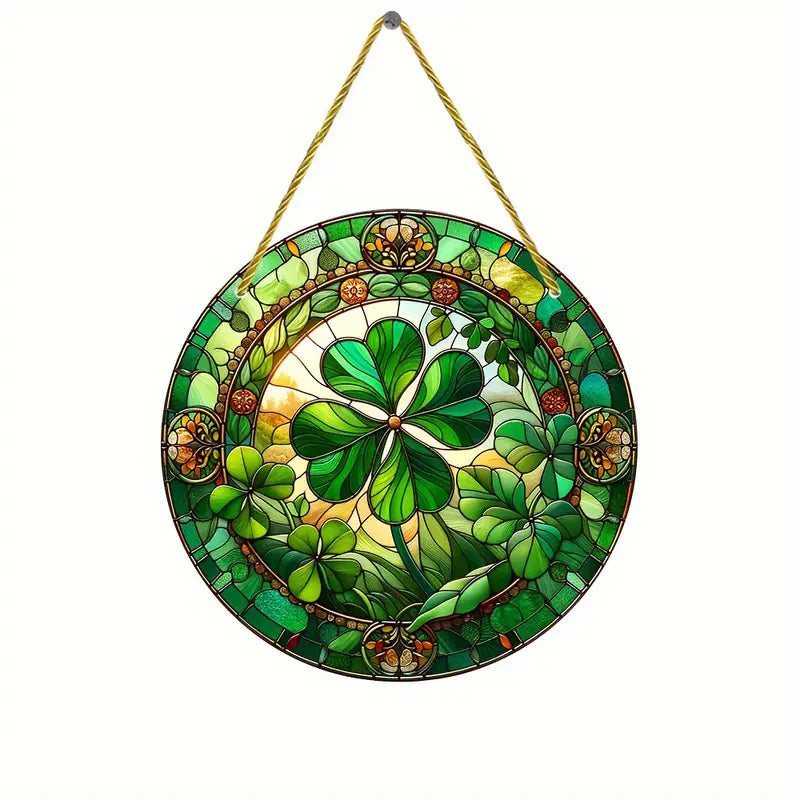 Lucky Clover Suncatcher Acrylic Hanging Ornament