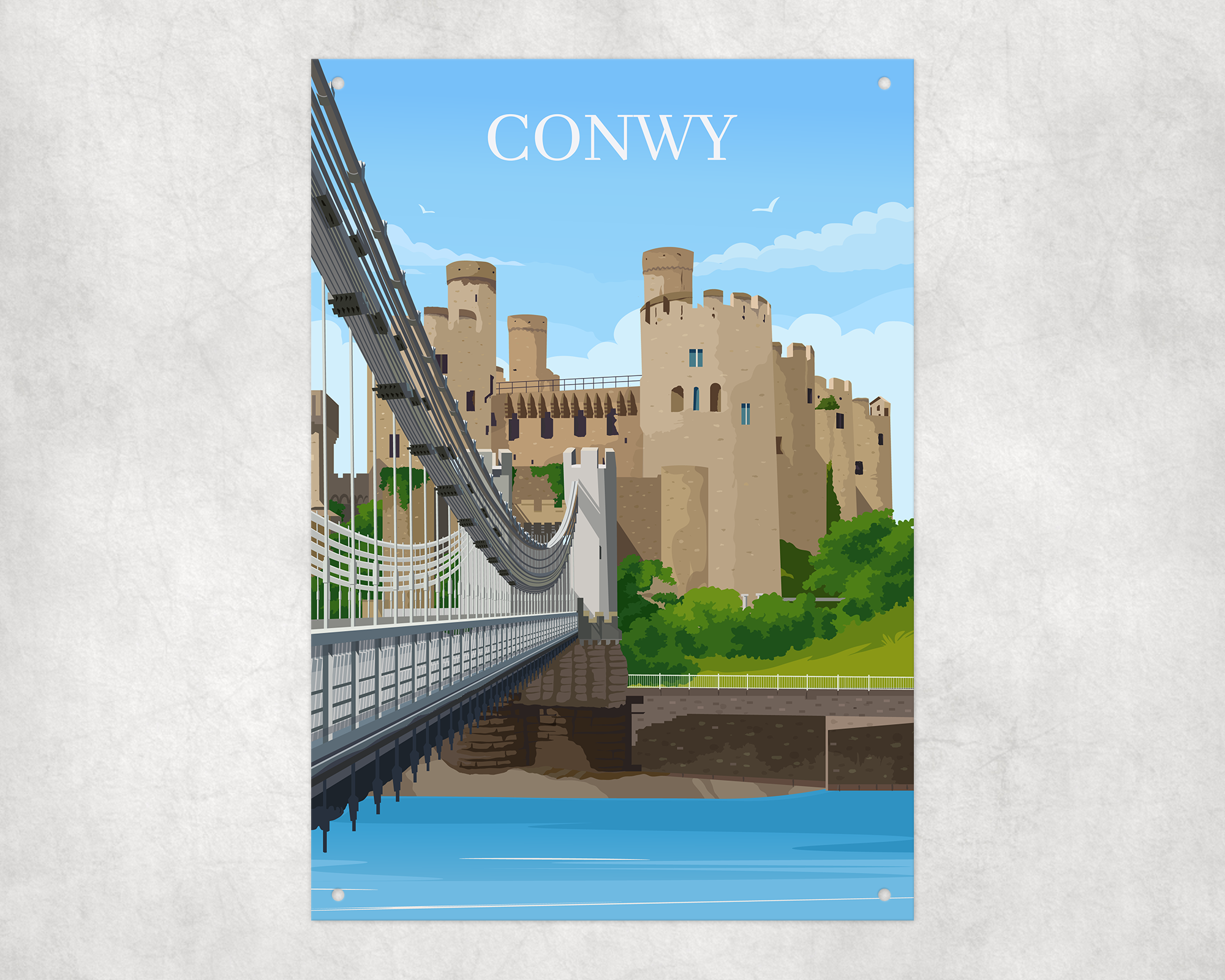 Conwy Bridge Metal Sign