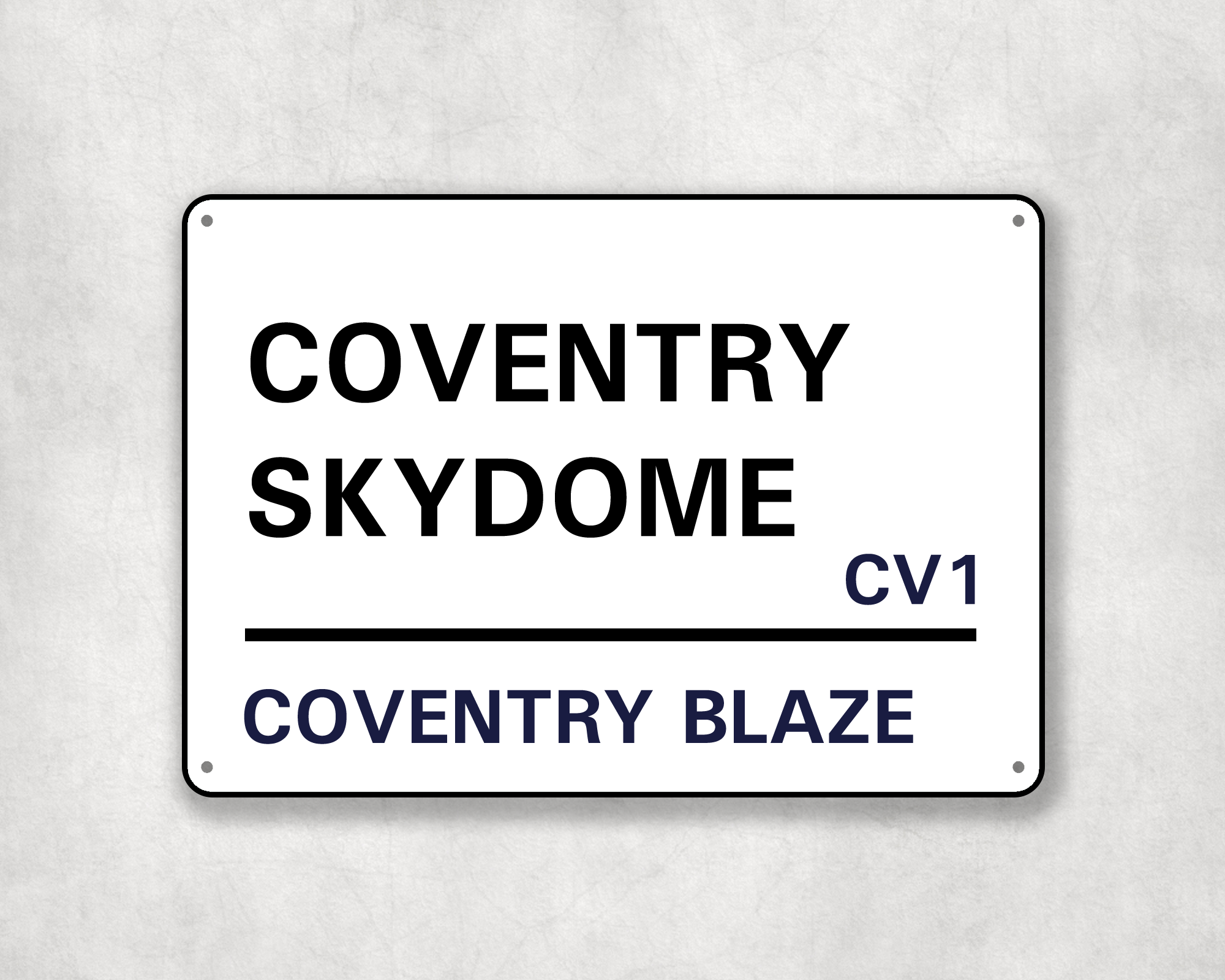 Coventry Blaze Ice Hockey Metal Street Sign