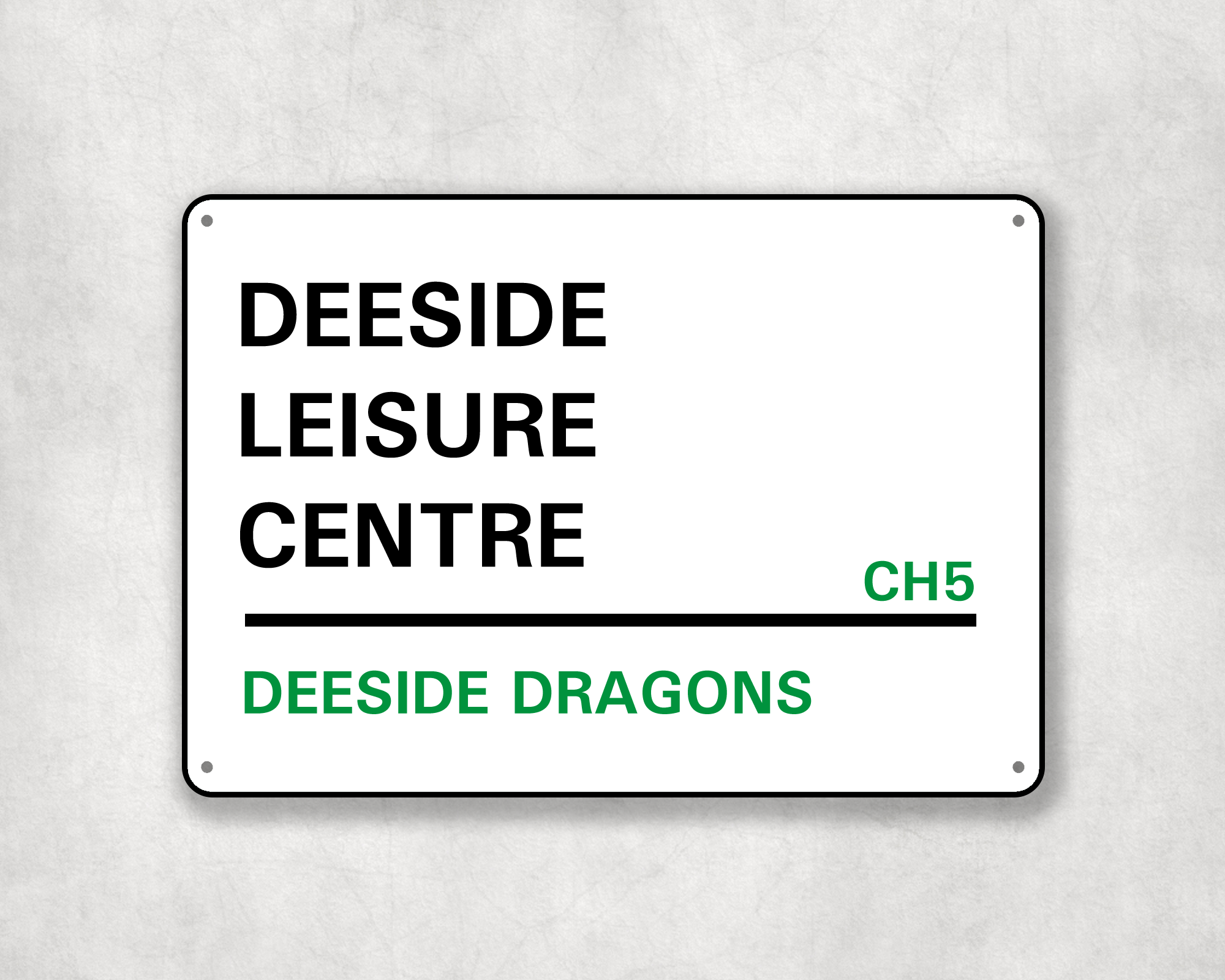 Deeside Dragons Ice Hockey Metal Street Sign