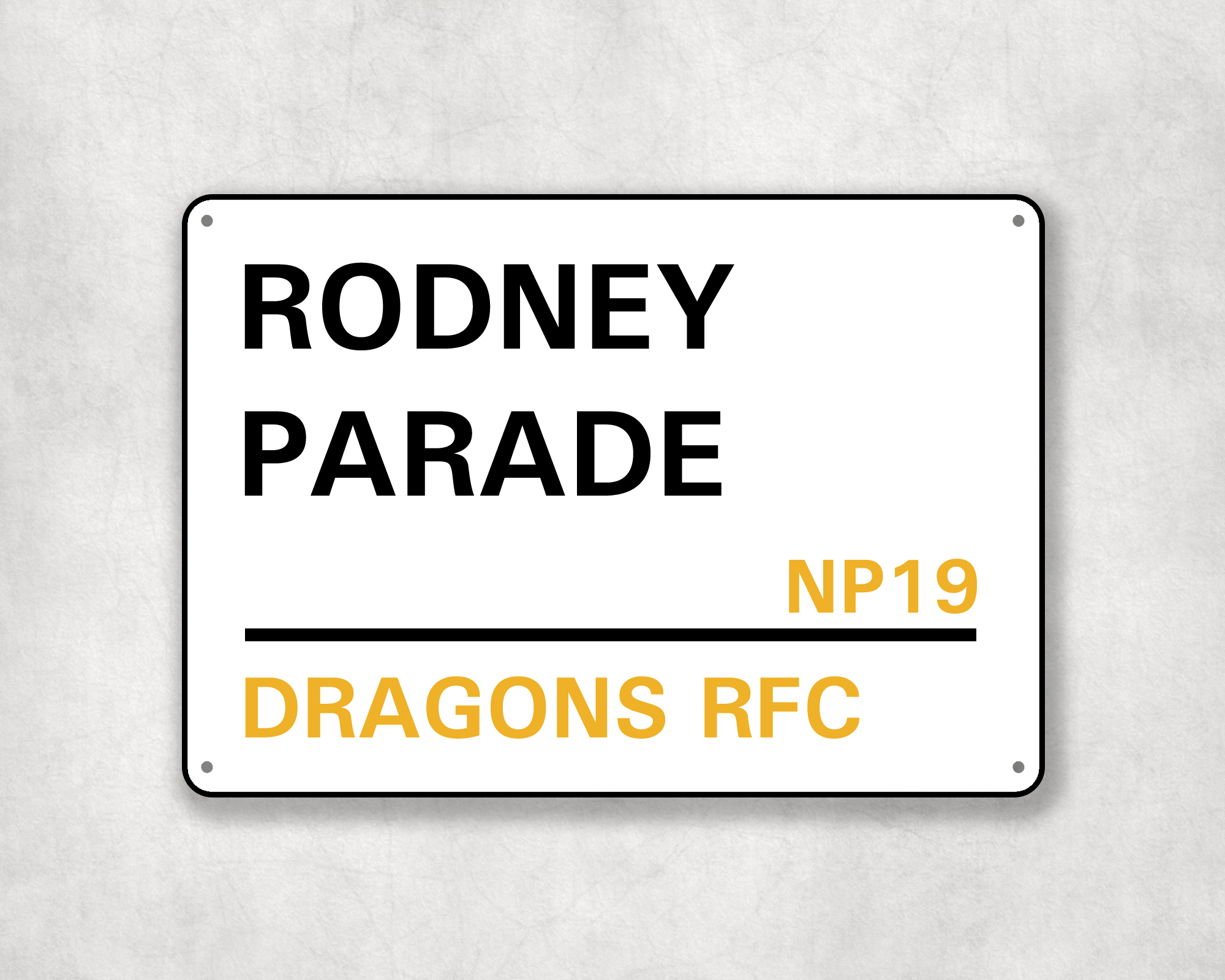 Dragons Rugby Metal Street Sign