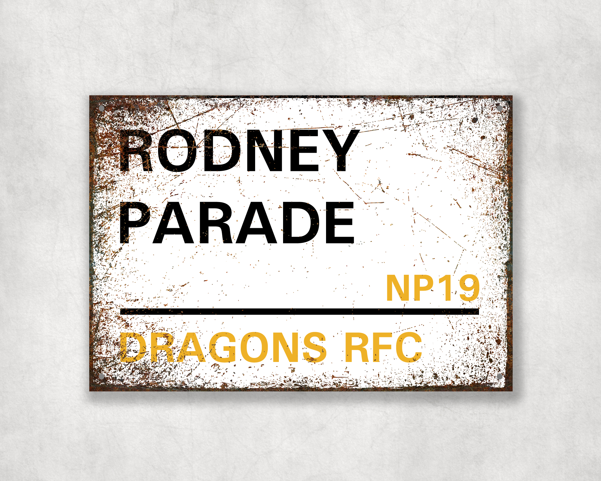 Dragons Rugby Metal Street Sign