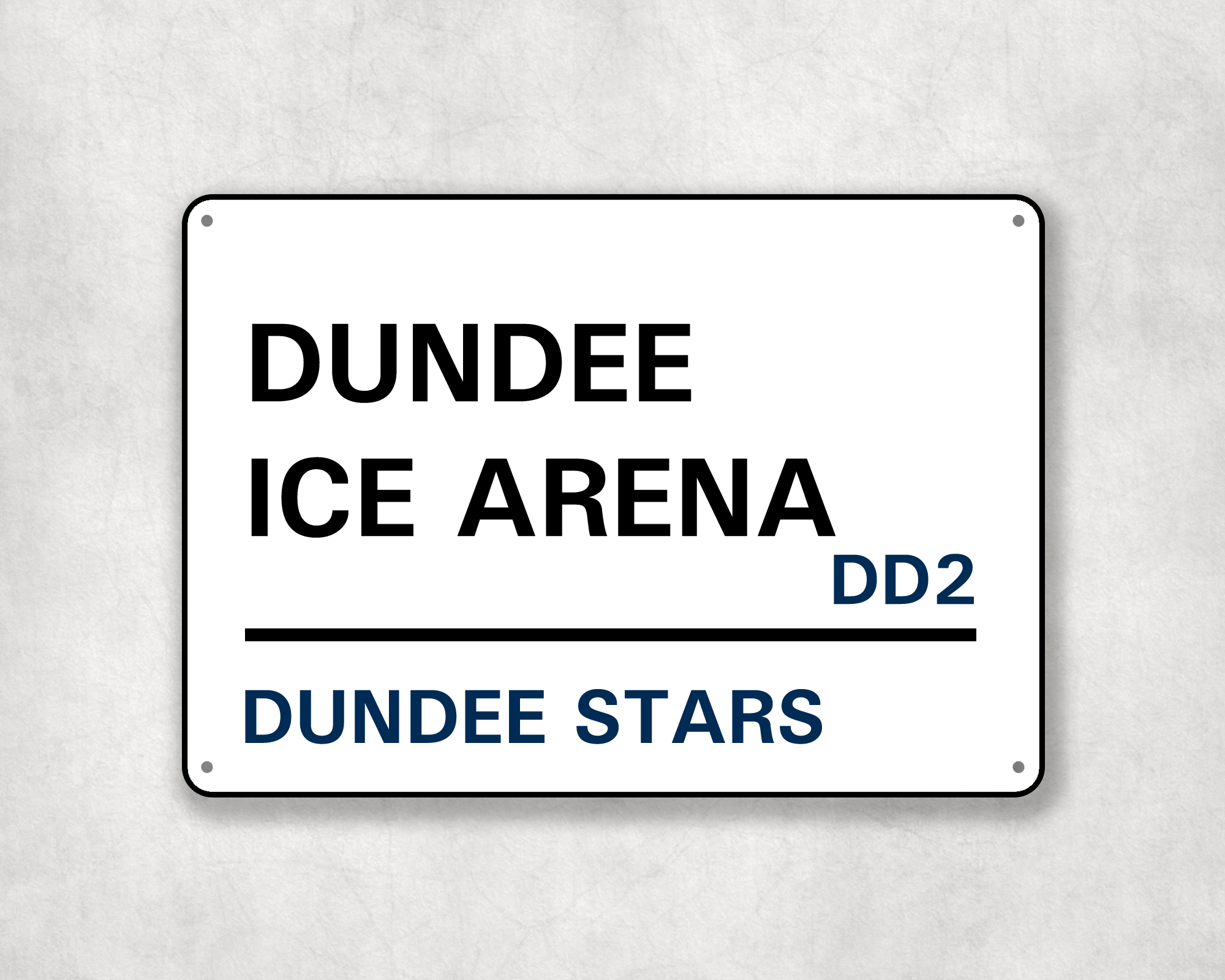 Dundee Stars Ice Hockey Metal Street Sign