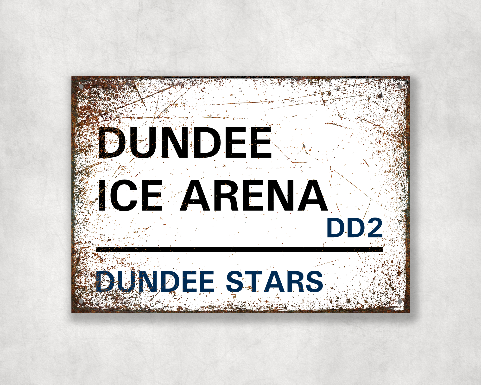 Dundee Stars Ice Hockey Metal Street Sign