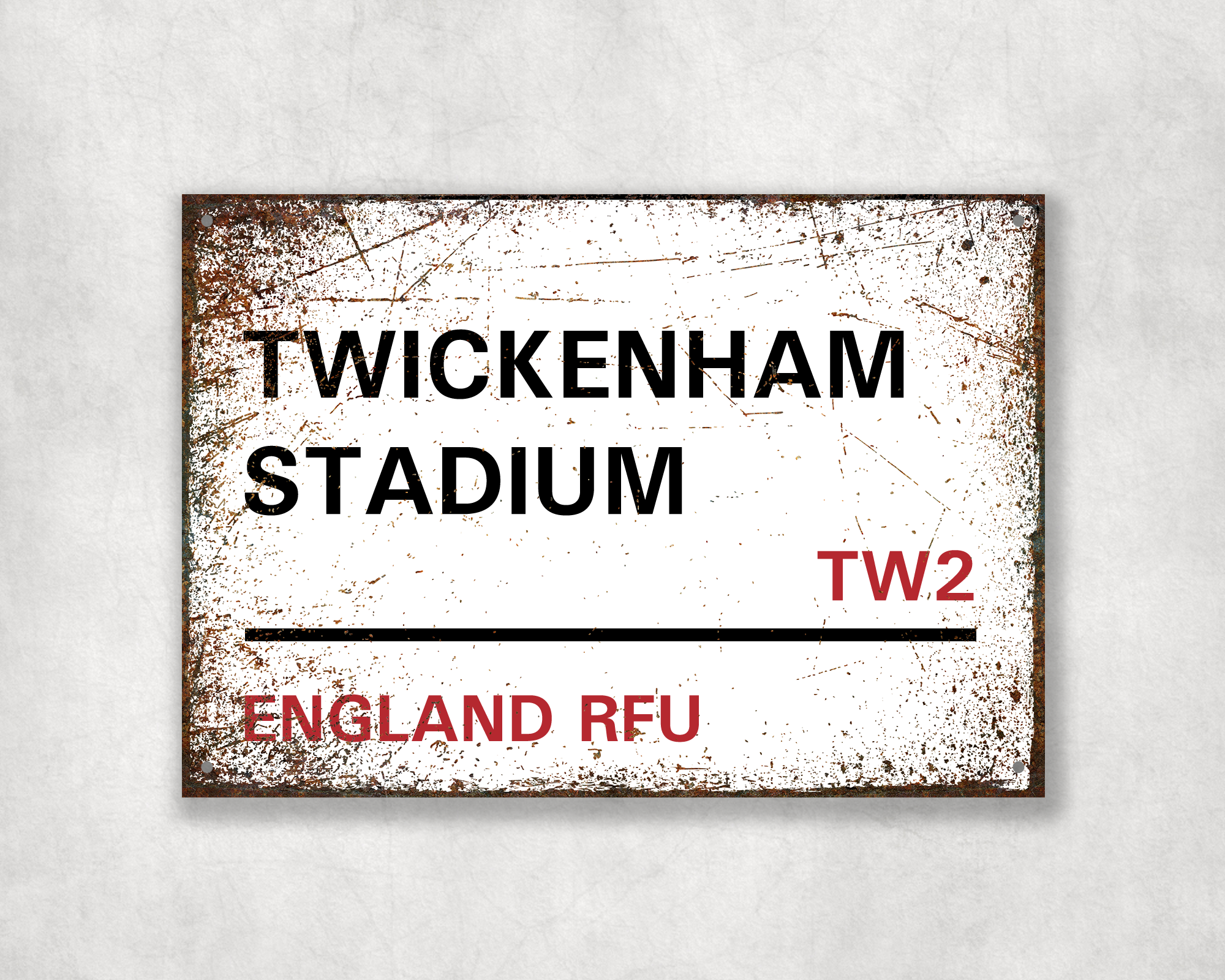 England Rugby Metal Street Sign