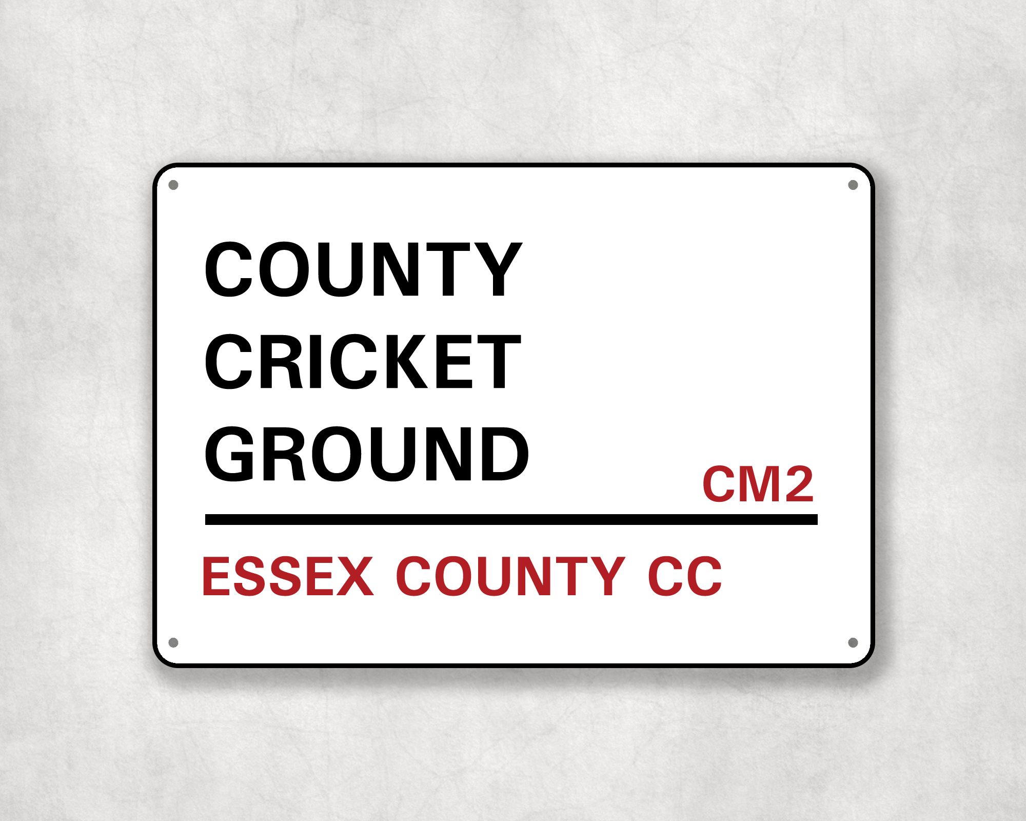 Essex County Cricket Club Metal Street Sign