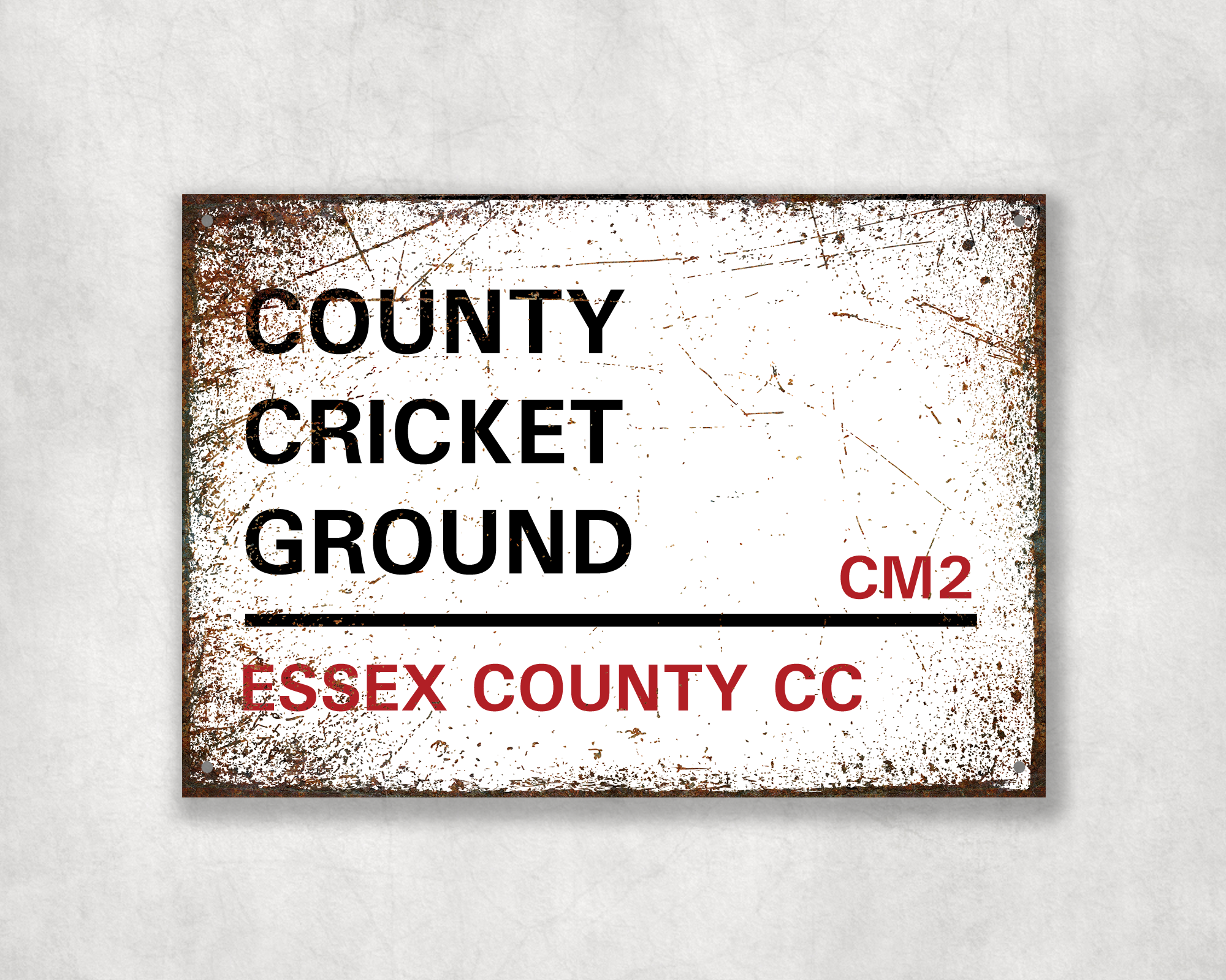 Essex County Cricket Club Metal Street Sign