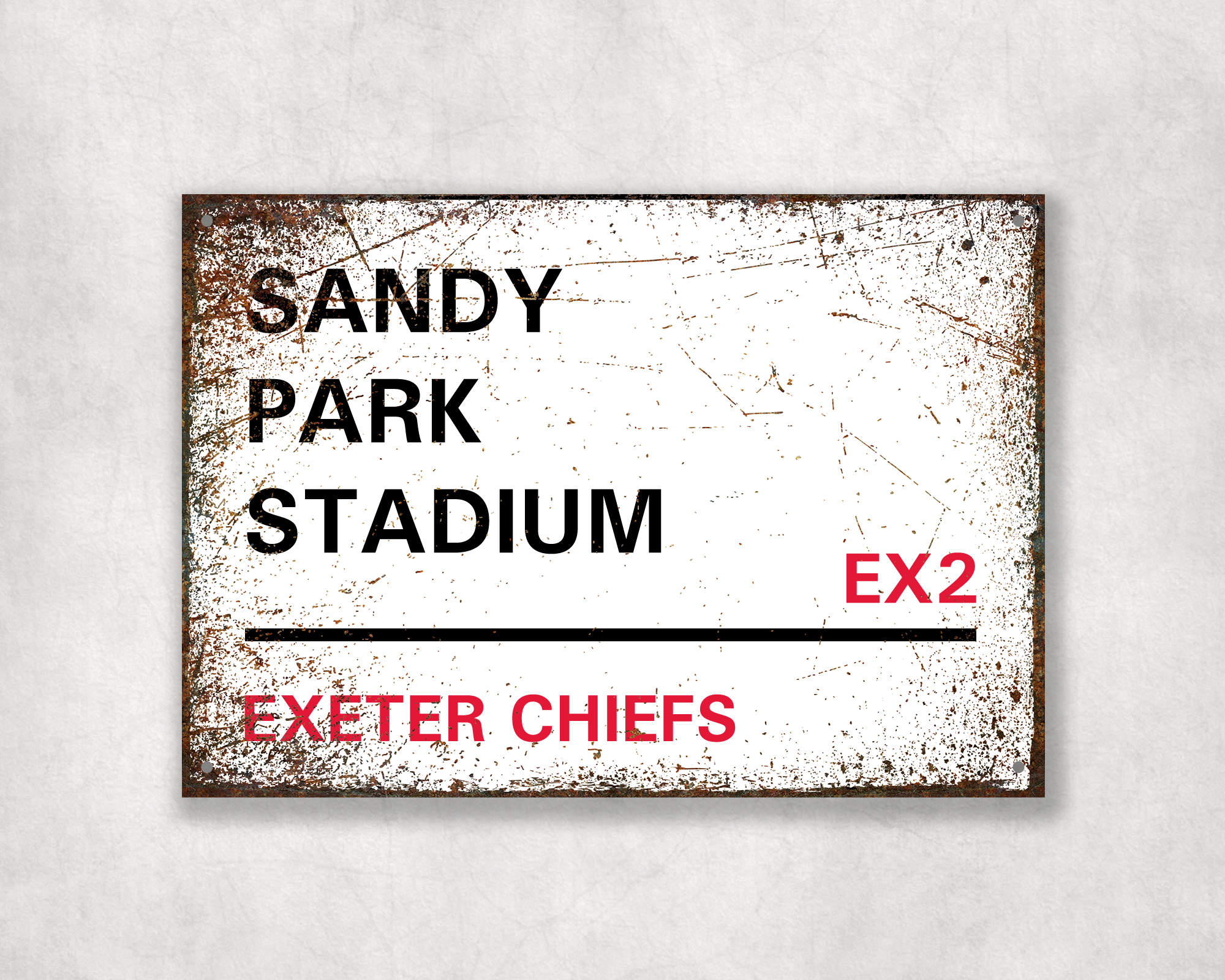 Exeter Chiefs Rugby Metal Street Sign