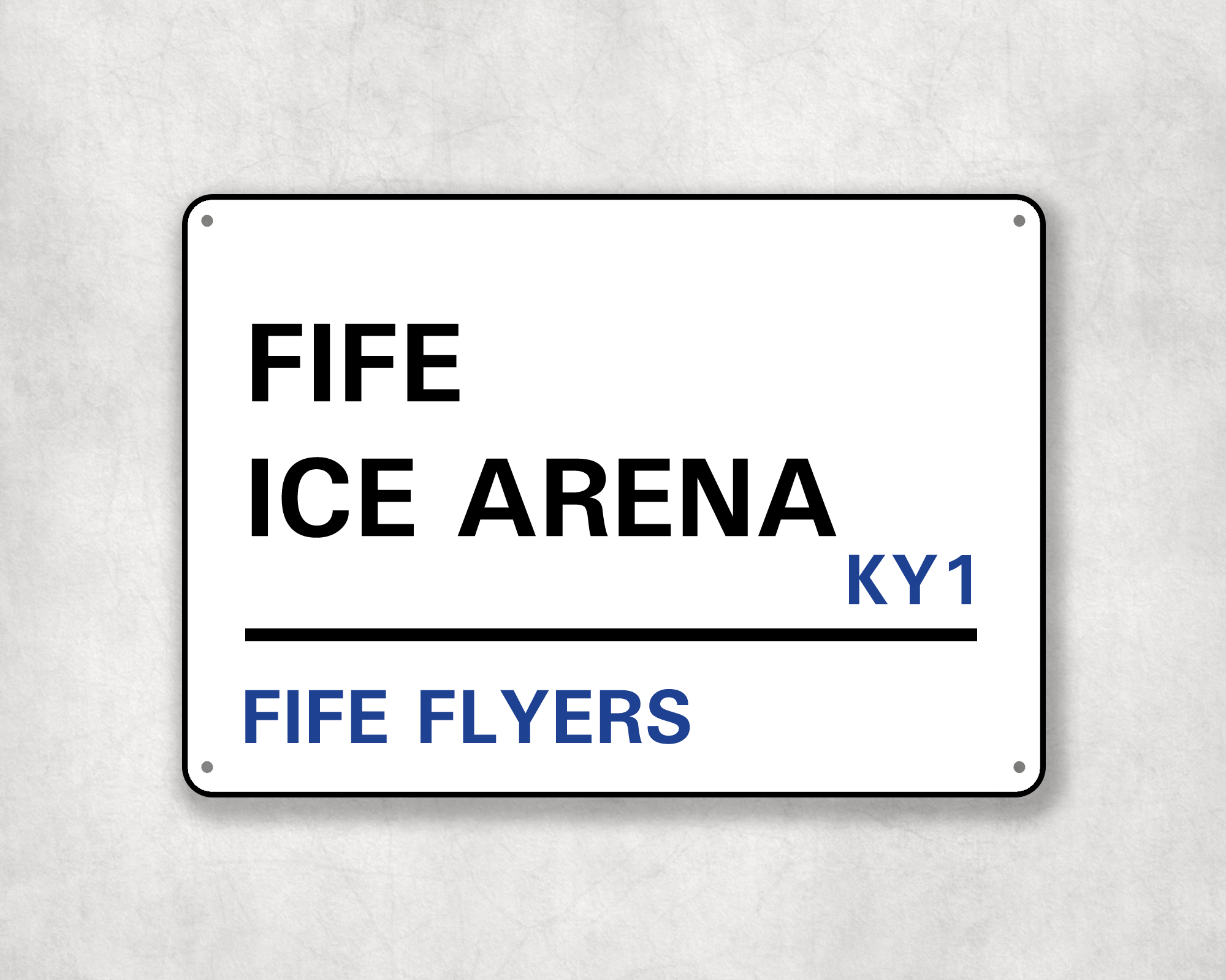 Fife Flyers Ice Hockey Metal Street Sign