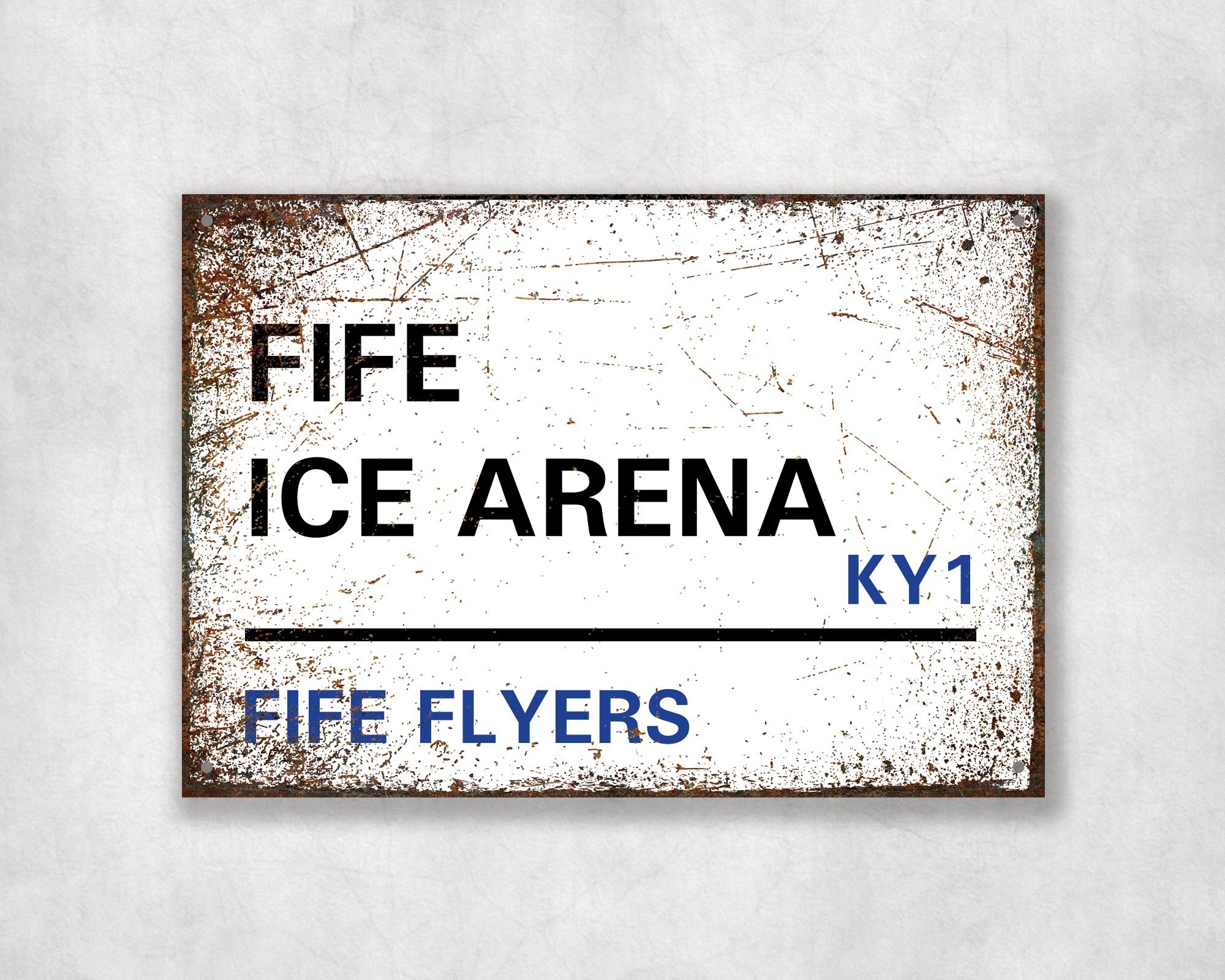 Fife Flyers Ice Hockey Metal Street Sign