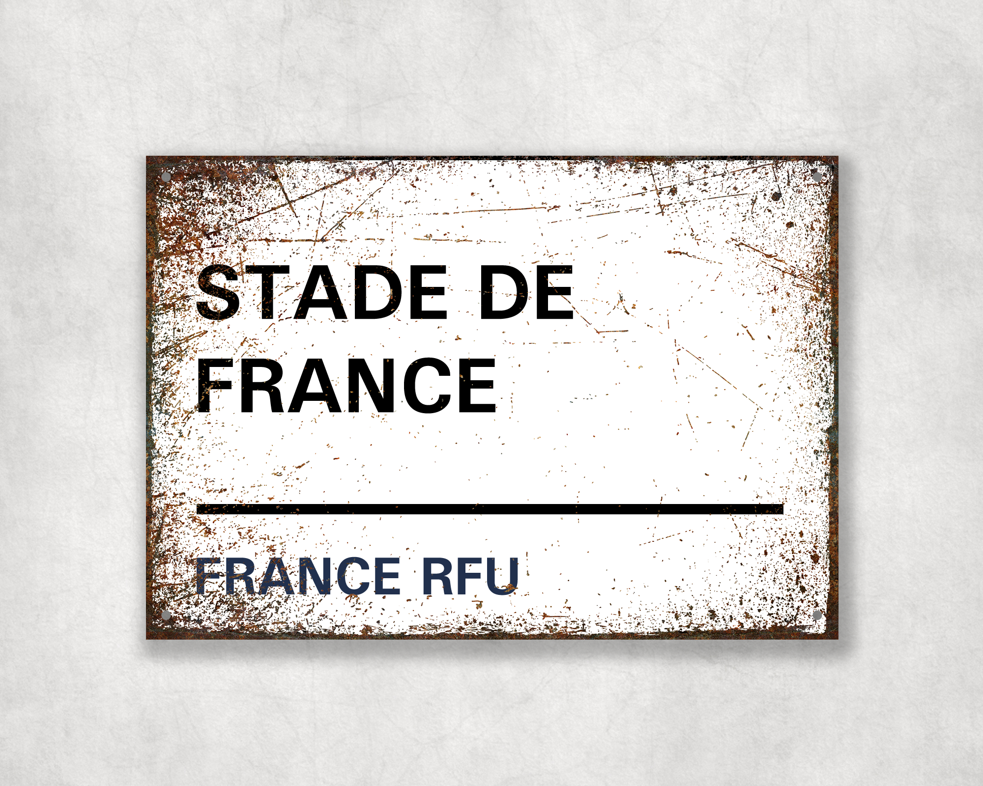 France Rugby Metal Street Sign