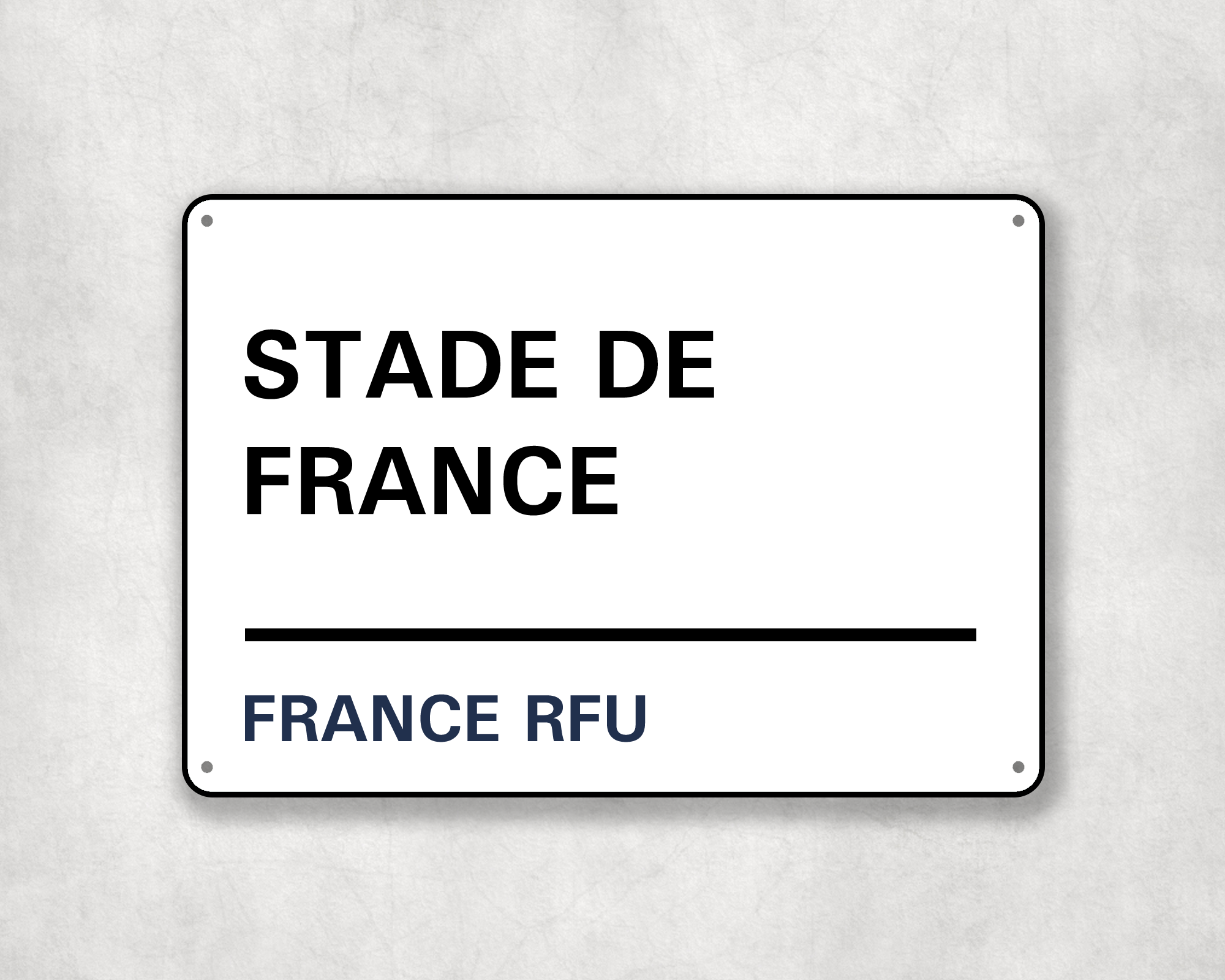 France Rugby Metal Street Sign