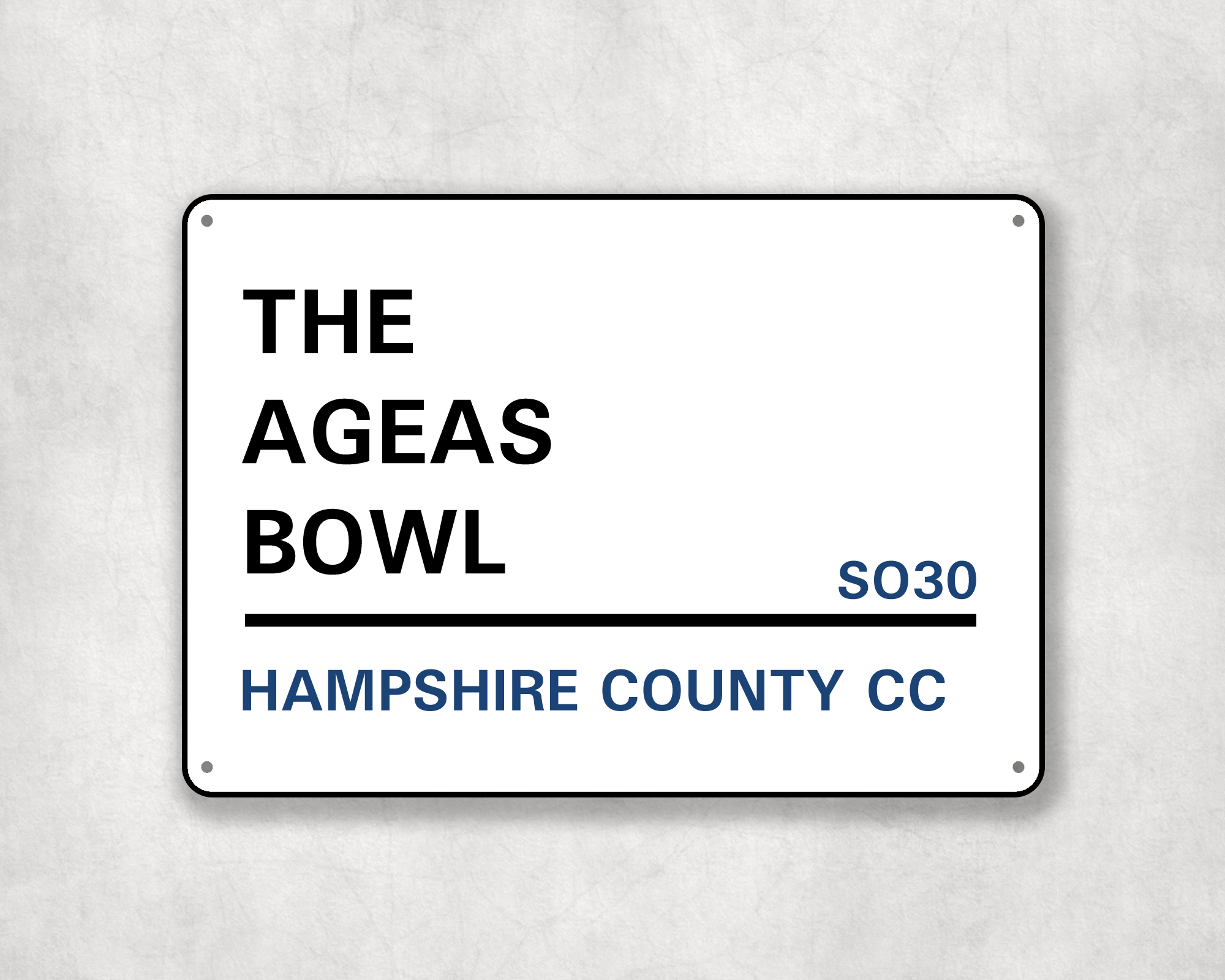 Hampshire County Cricket Club Metal Street Sign