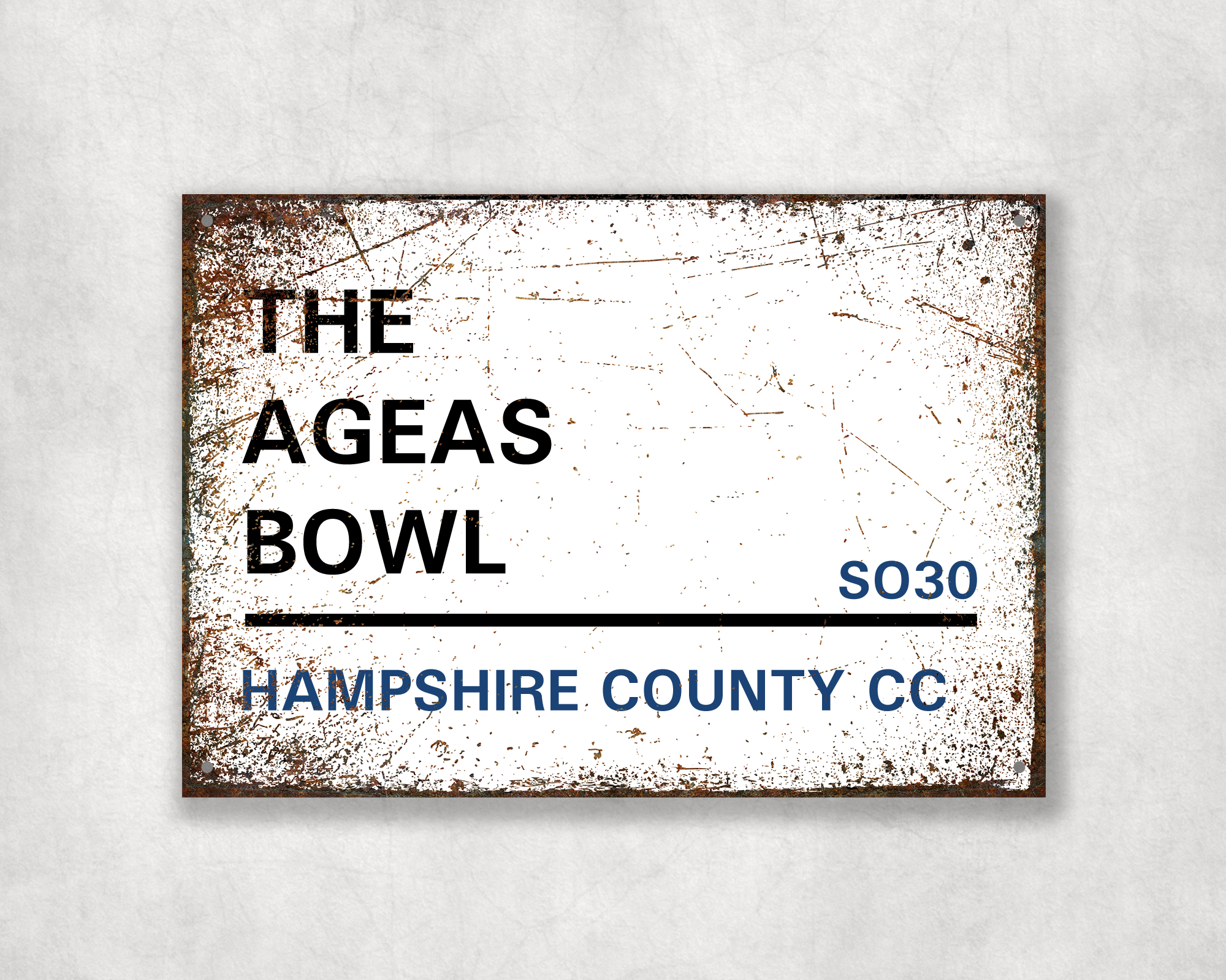 Hampshire County Cricket Club Metal Street Sign