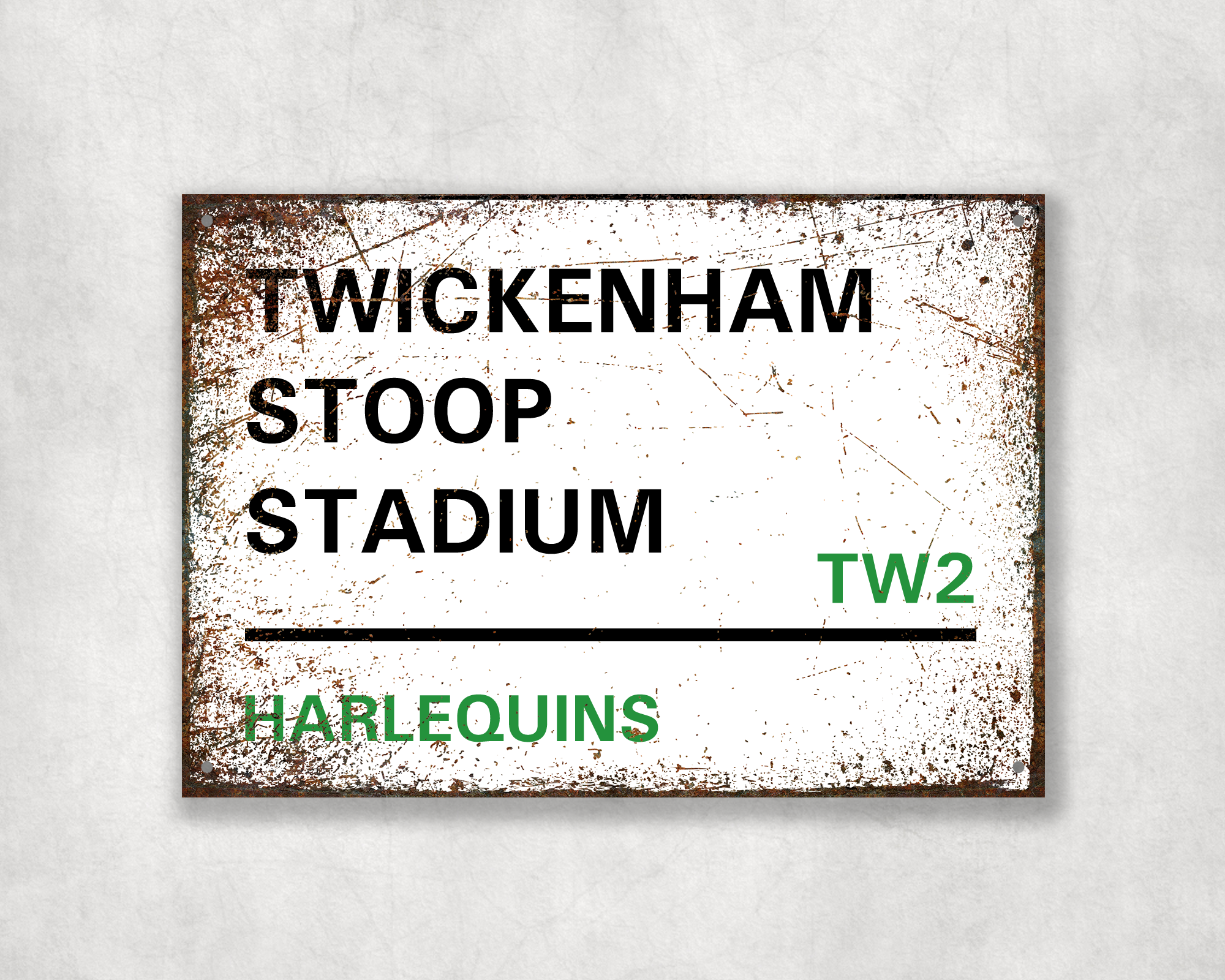 Harlequins Rugby Metal Street Sign