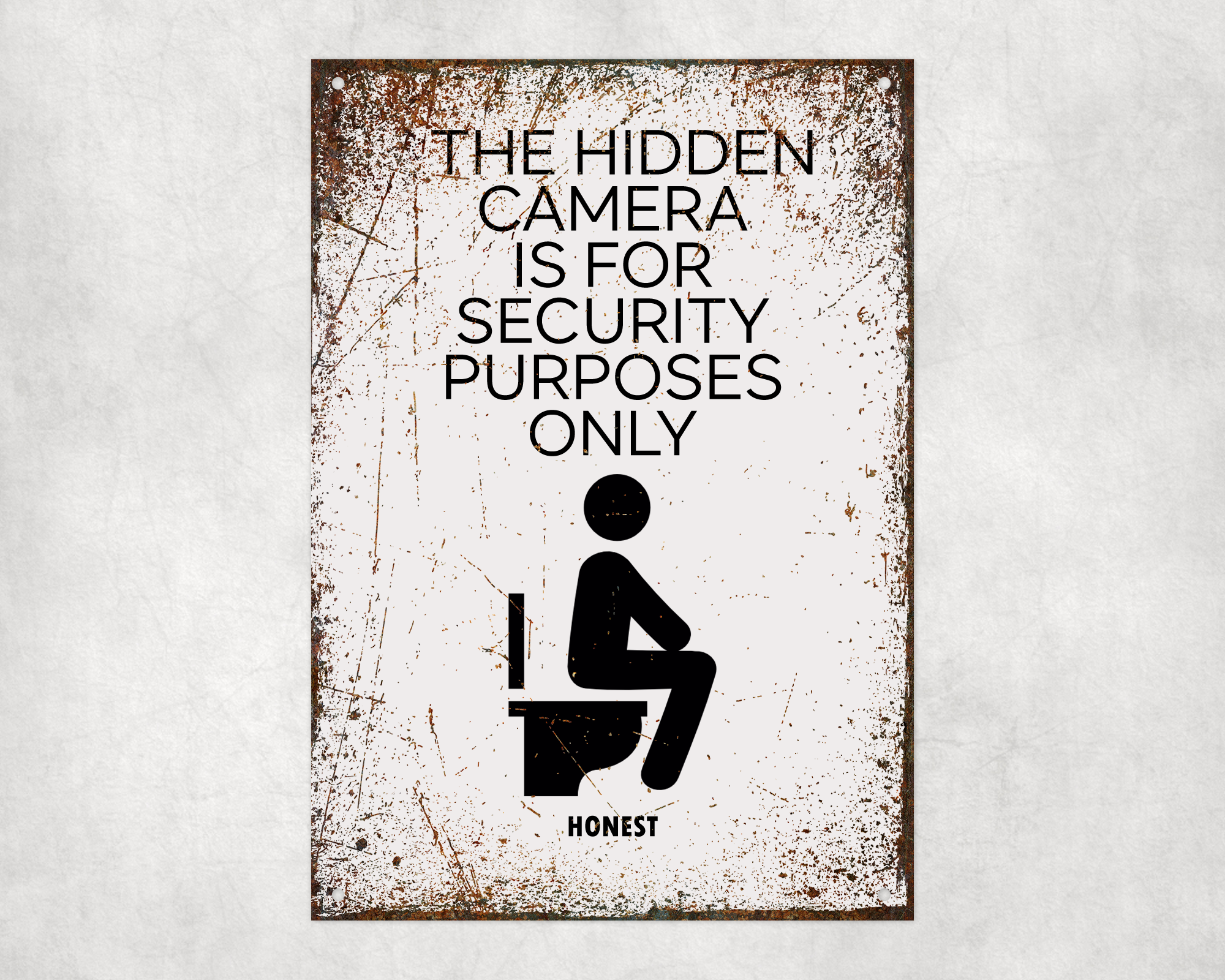 Hidden Camera Metal Sign