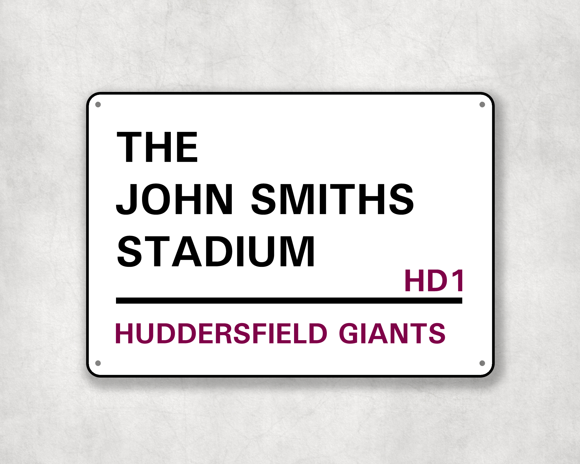 Huddersfield Giants Rugby Metal Street Sign