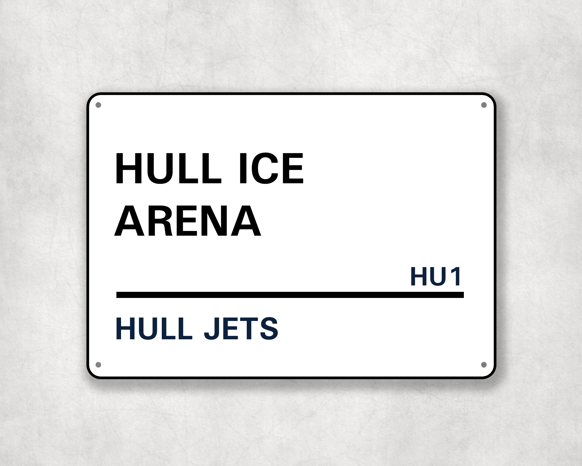 Hull Jets Ice Hockey Metal Street Sign