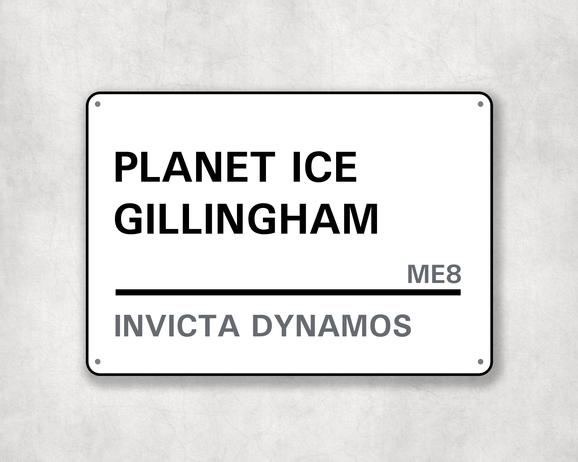 Invicta Dynamos Ice Hockey Metal Street Sign