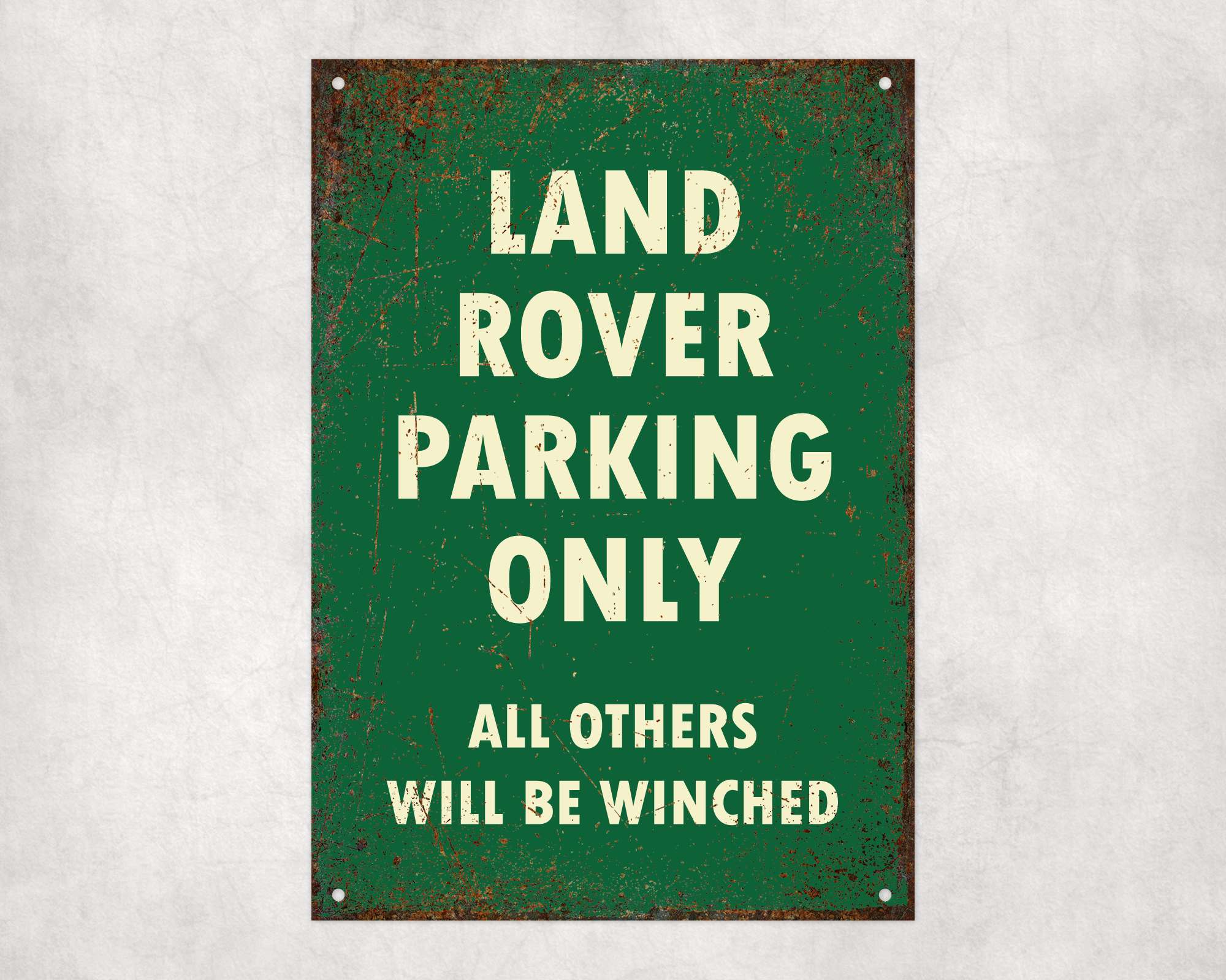 Landrover Parking Metal Sign