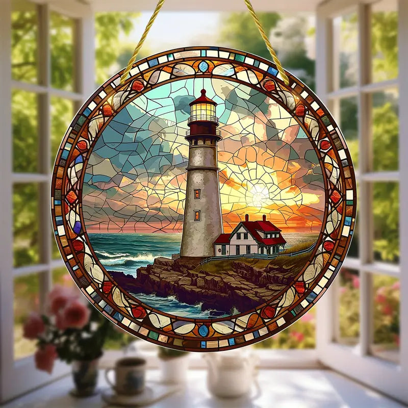 Lighthouse Suncatcher Acrylic Hanging Ornament