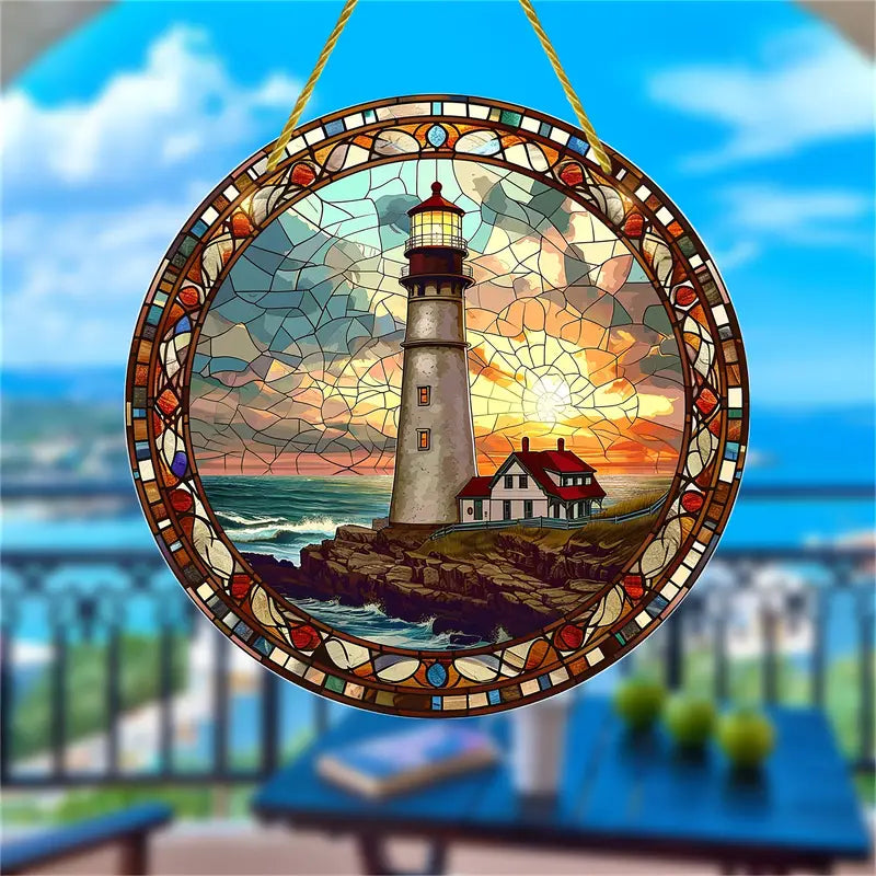 Lighthouse Suncatcher Acrylic Hanging Ornament