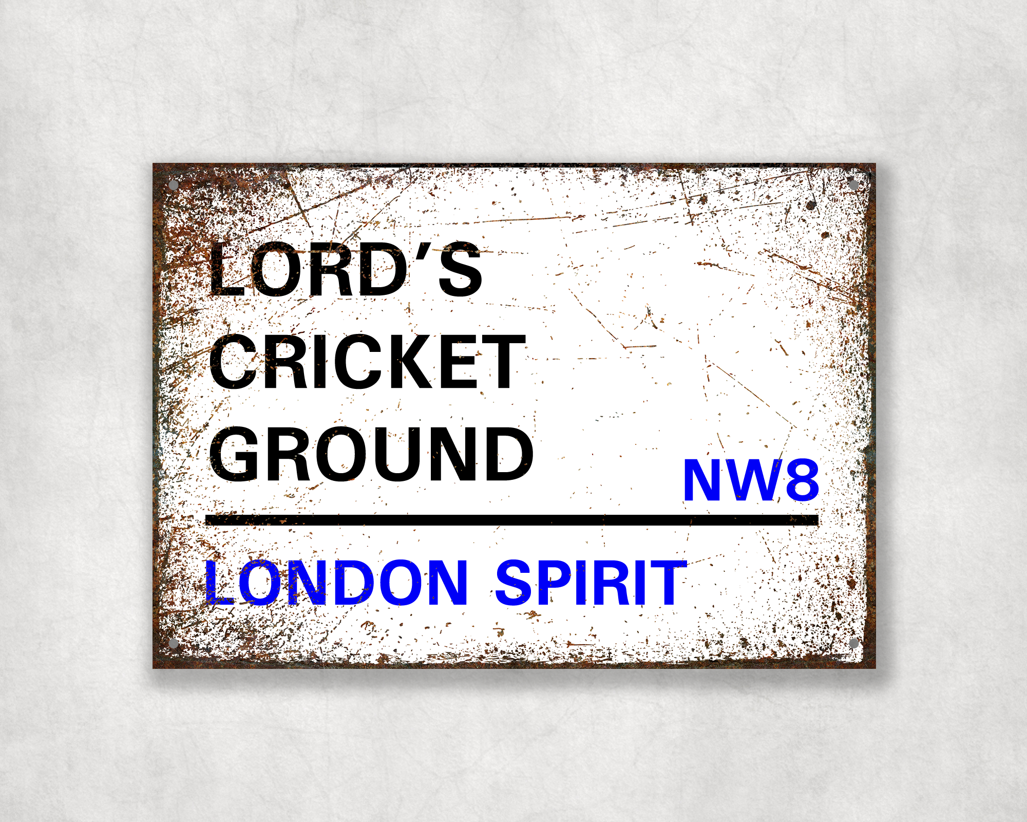 London Spirit Cricket Team Metal Street Sign