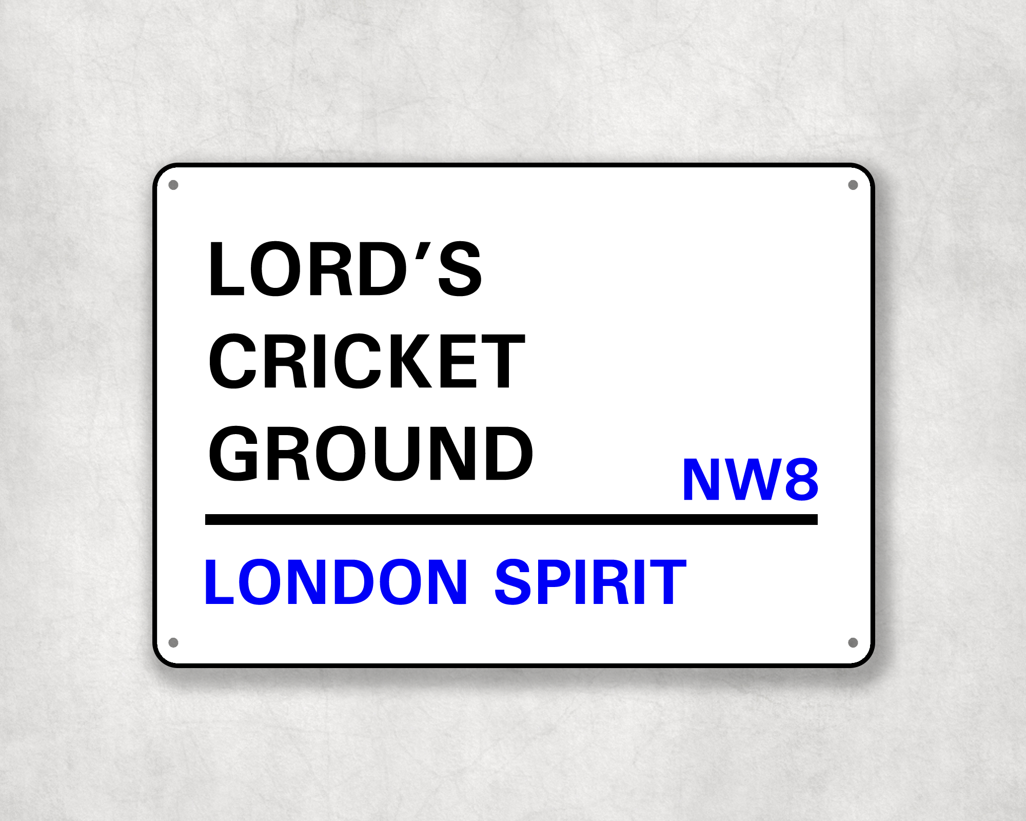 London Spirit Cricket Team Metal Street Sign