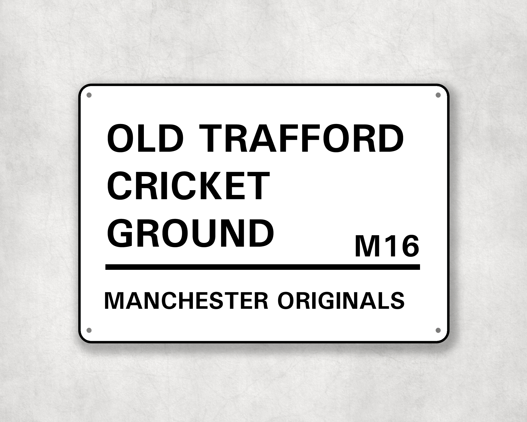 Manchester Originals Cricket Team Metal Street Sign